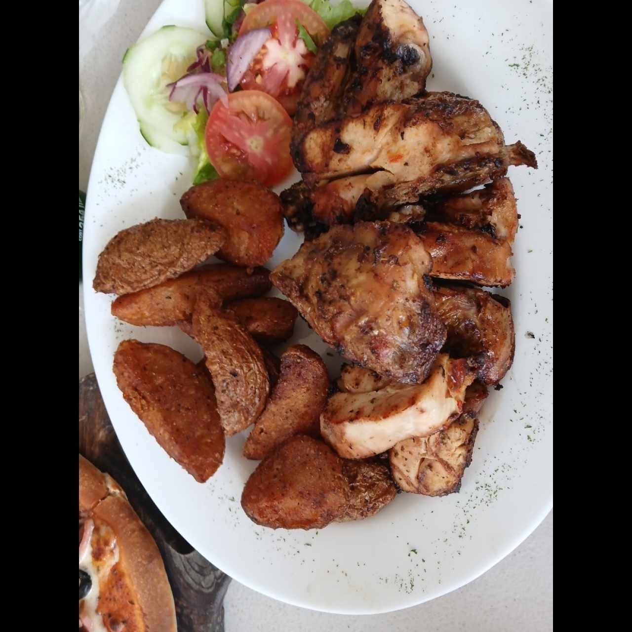 Medio Pollo A La Leña
