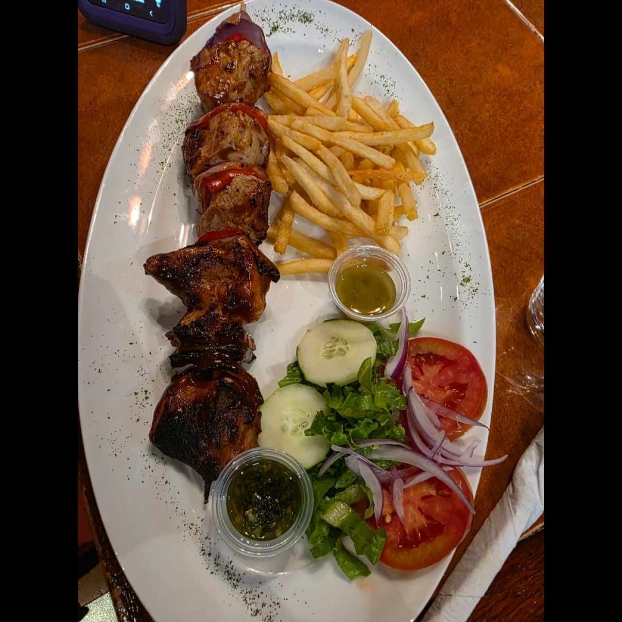 brochetas de pollo