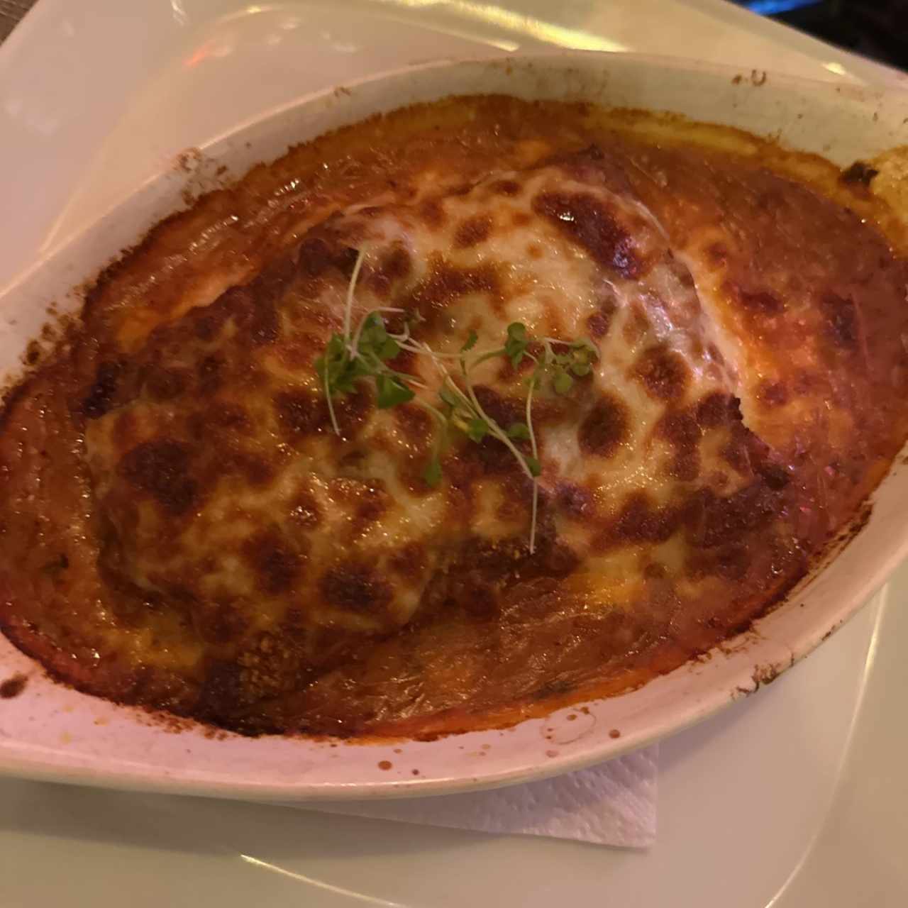 Lasaña de carne 