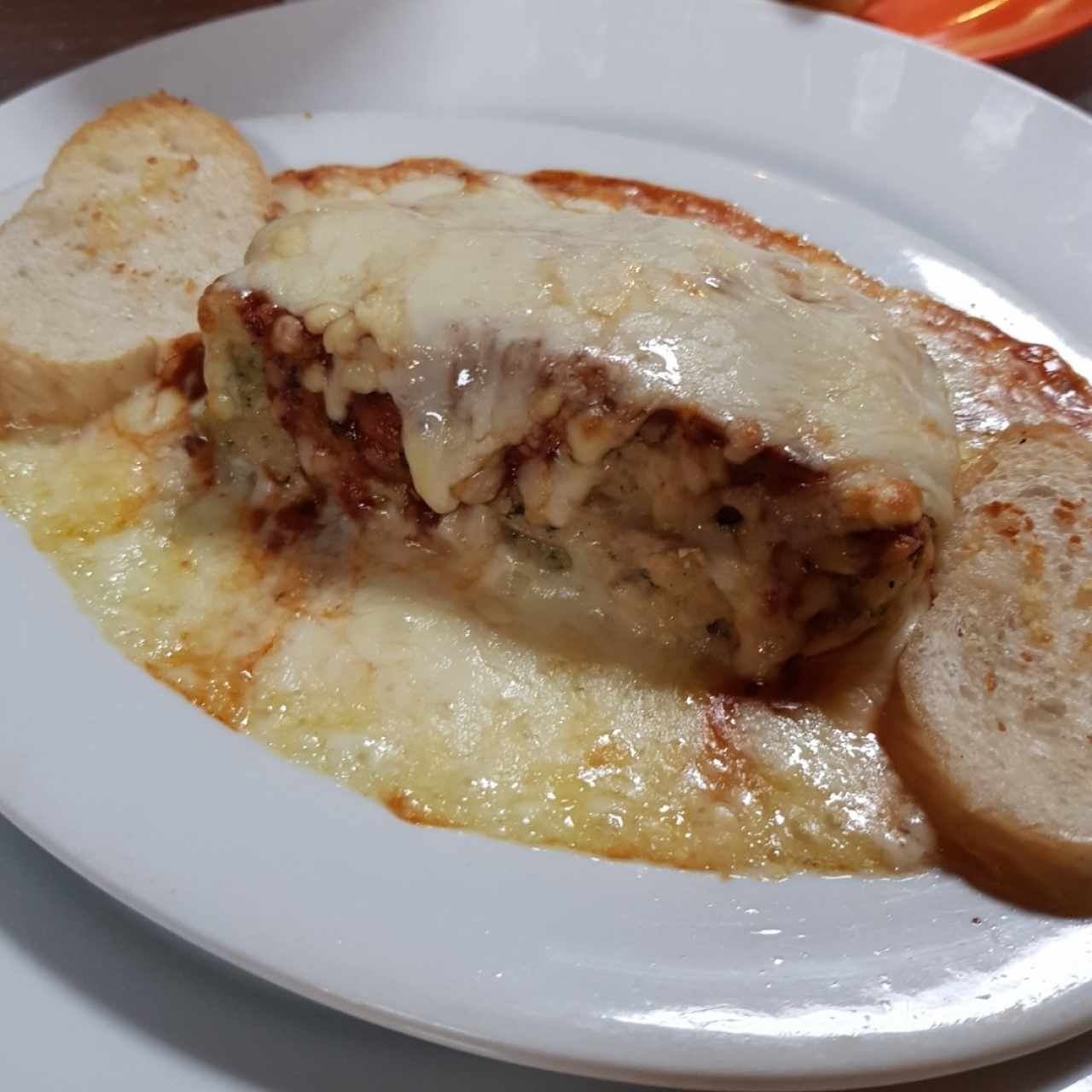 lasaña de pollo y espinacas