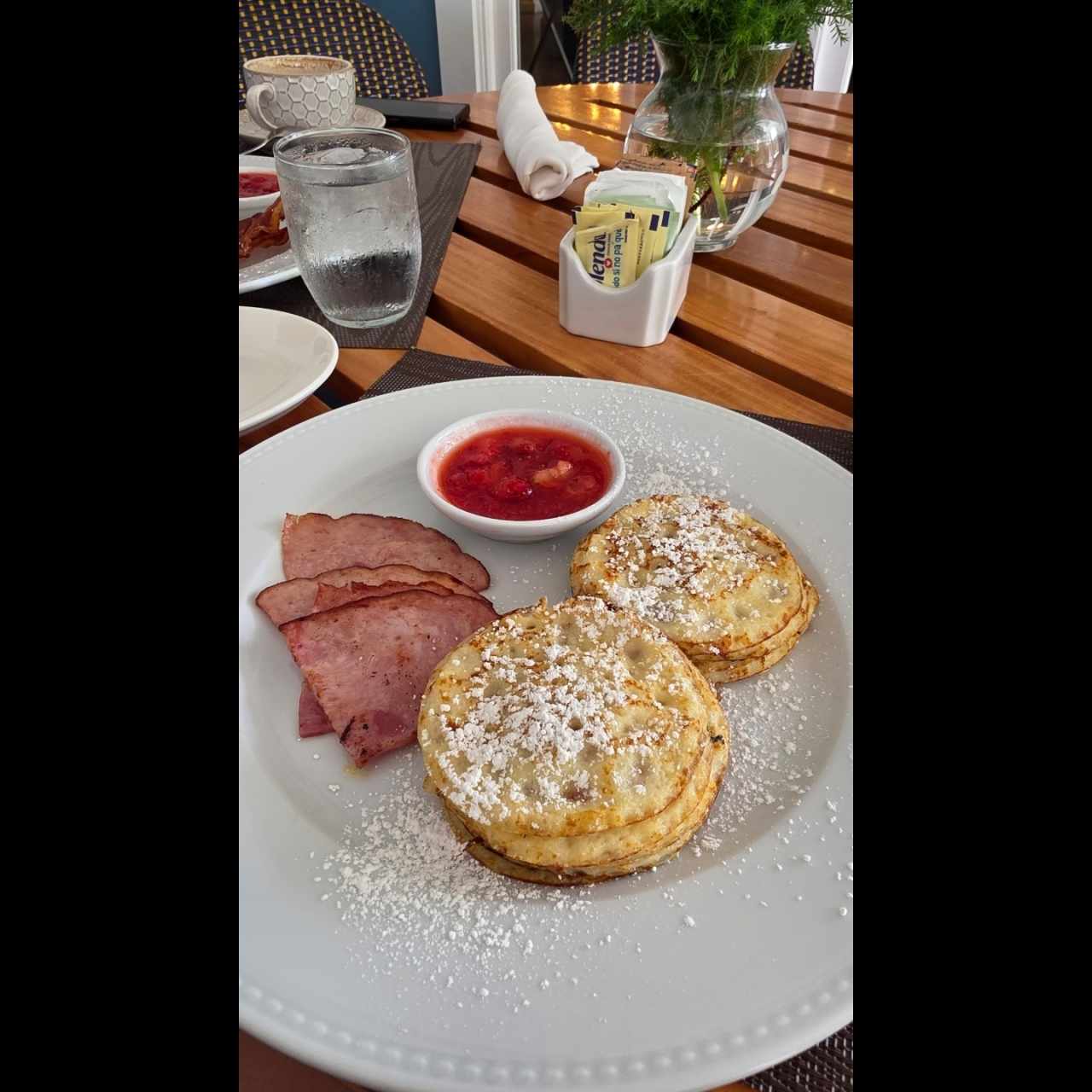 pancakes con jamon