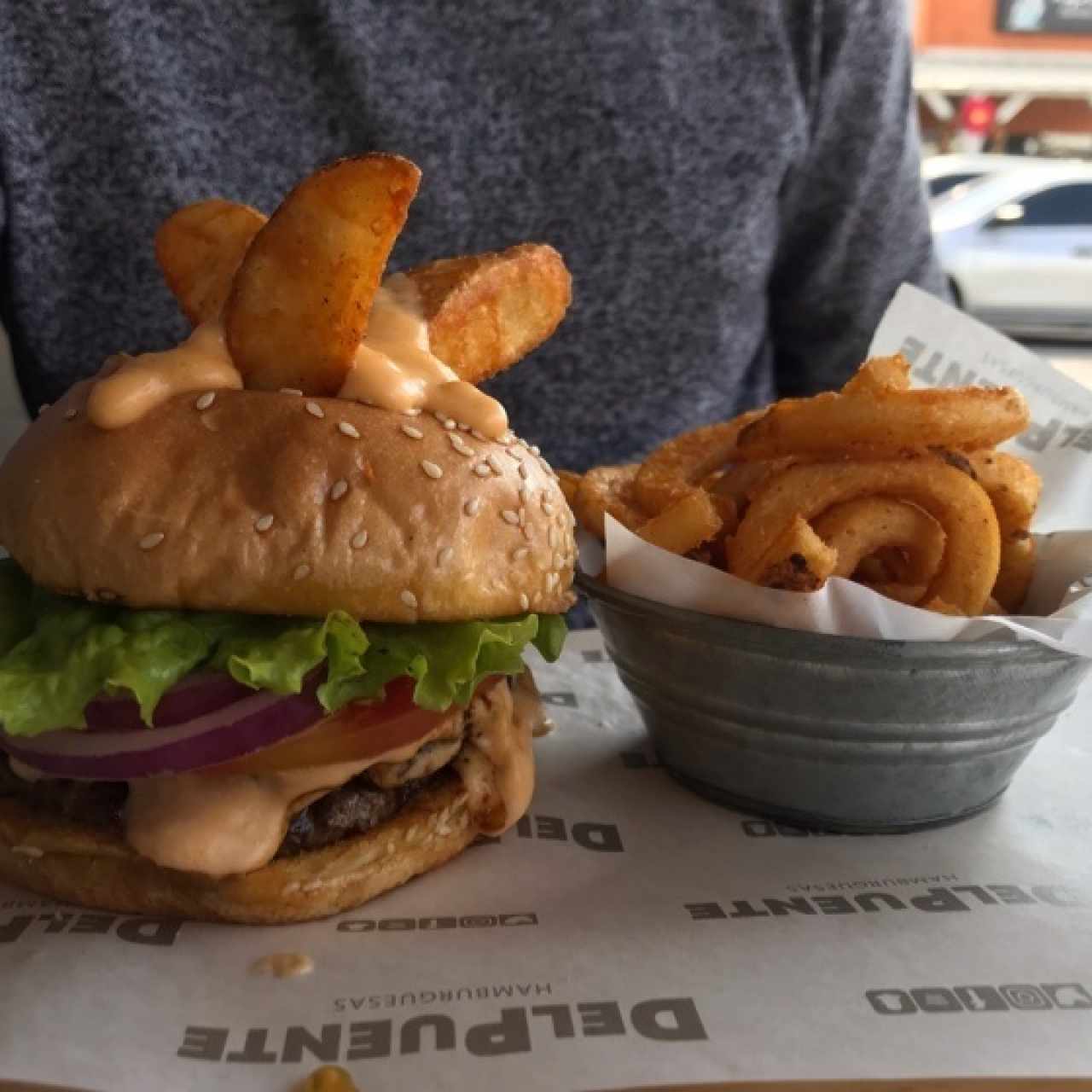 fondue burger