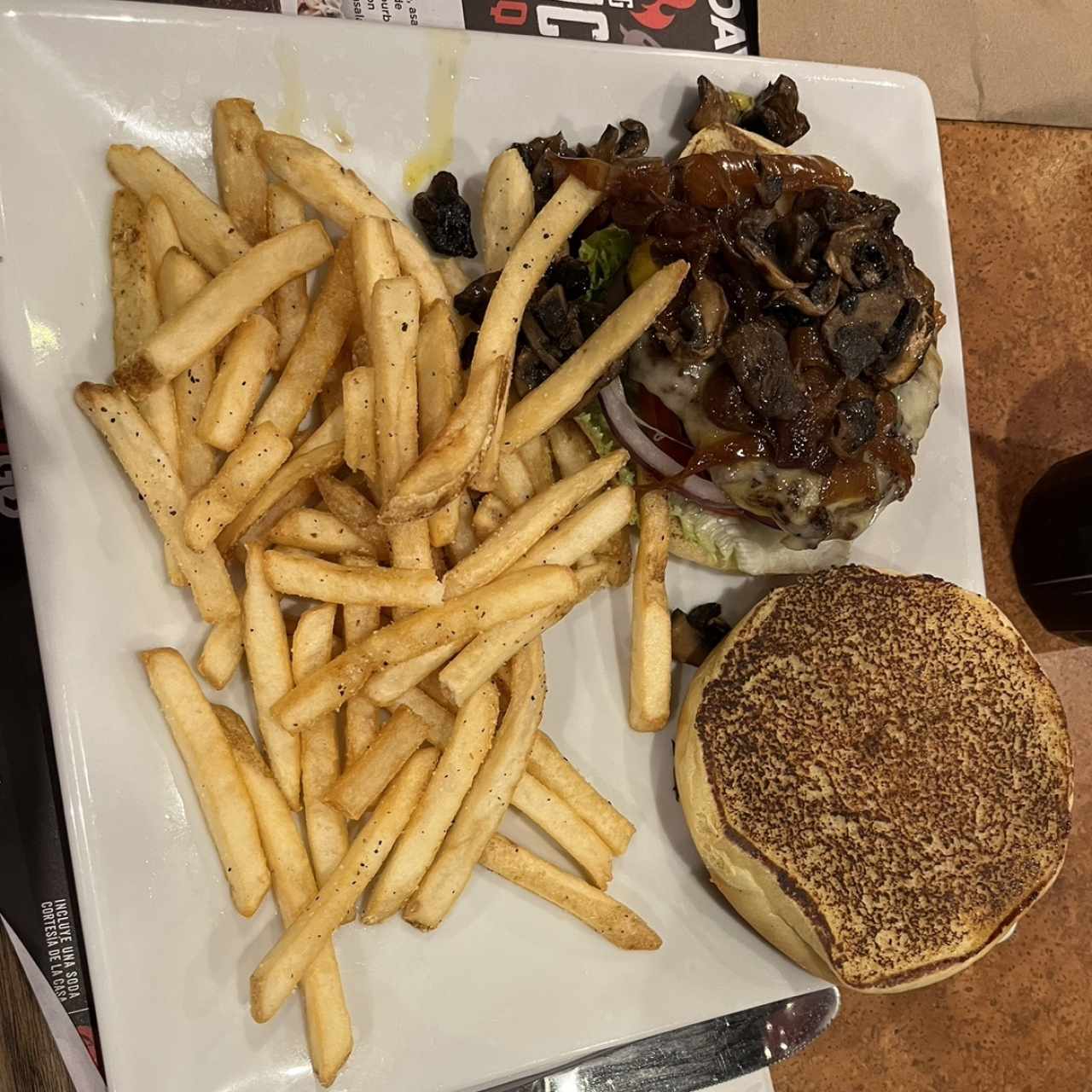 Mushroom Onion Swiss Burger (Philadelphia)