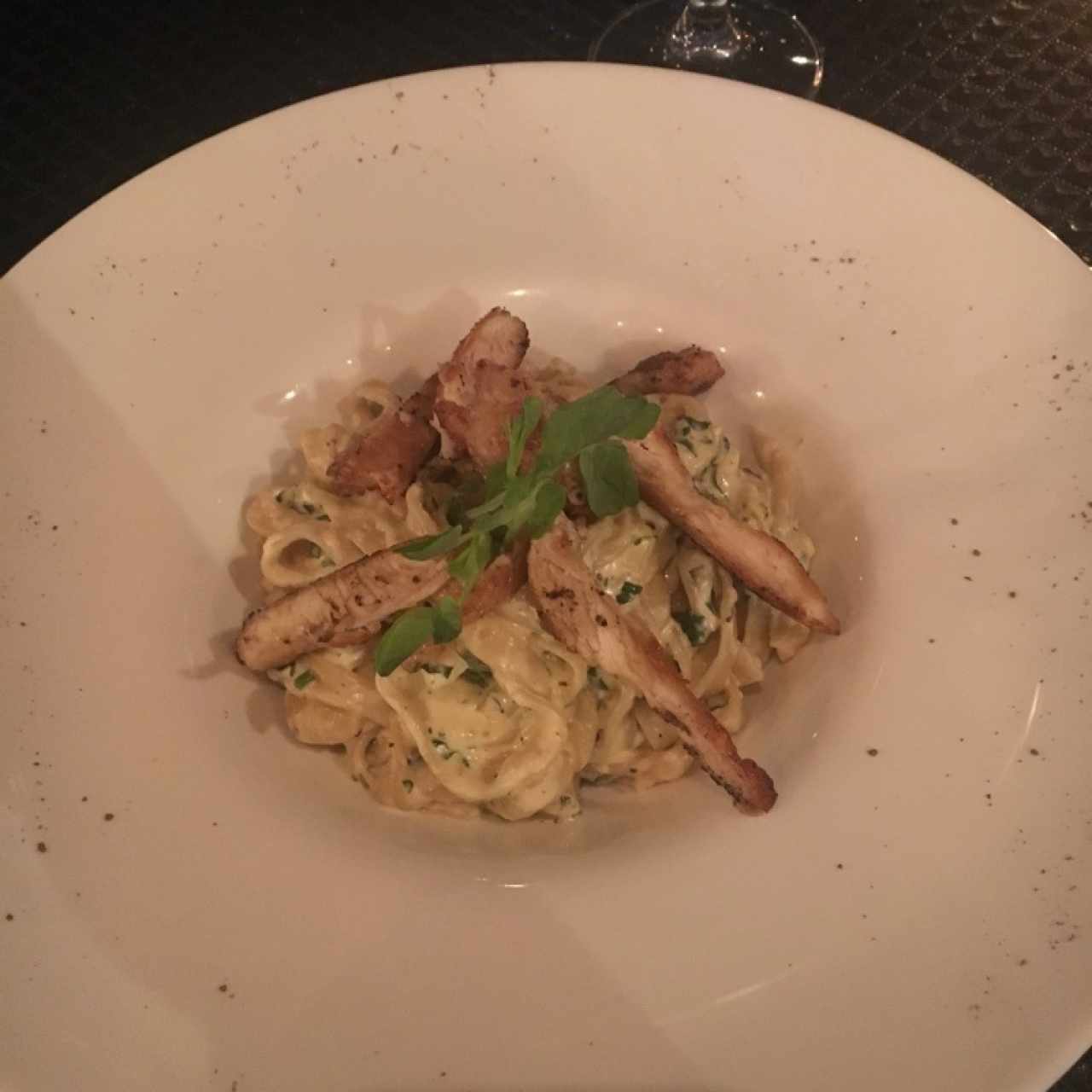pasta alfredo con pollo