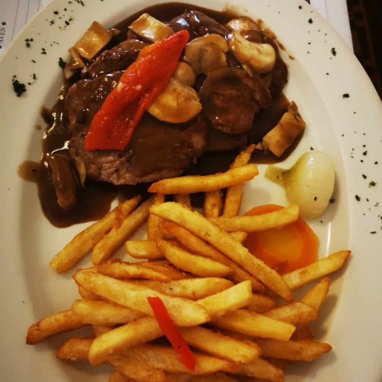 Carnes - Lomito con Champiñones