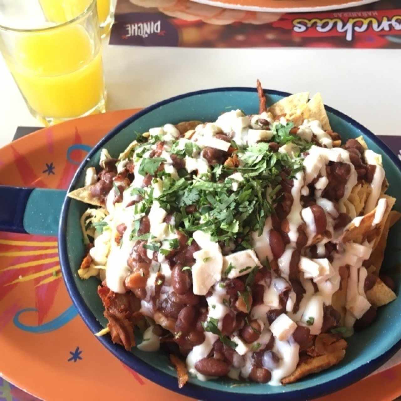 Enchilada con pollo y al pastor