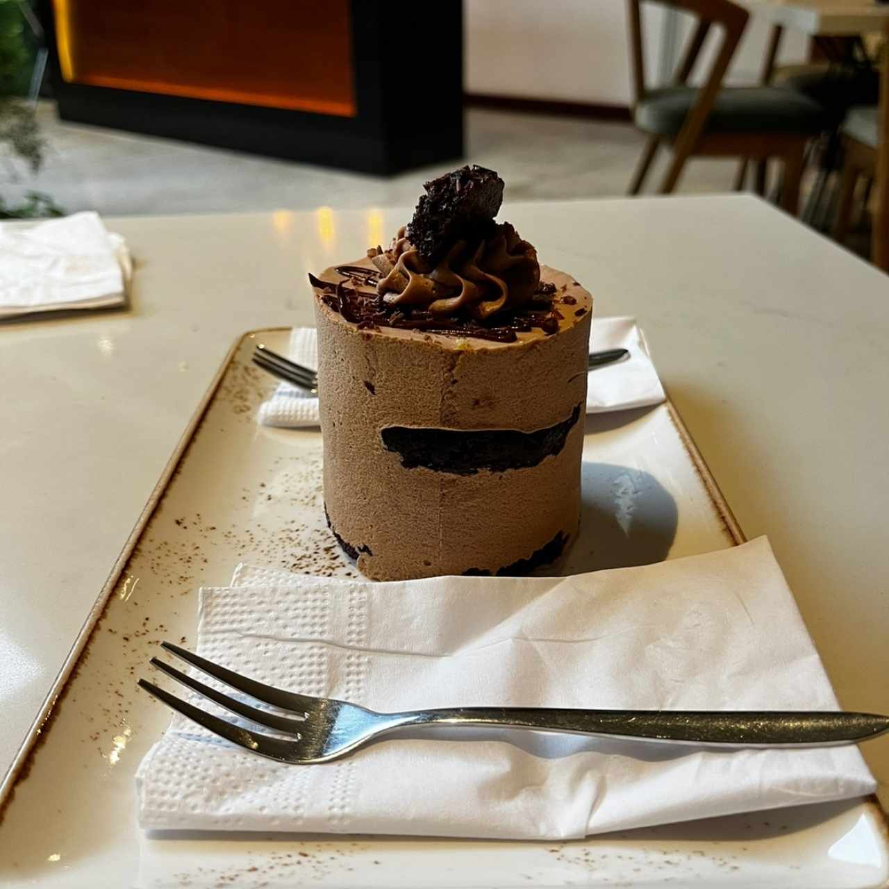 Mousse de nutella y Brownie
