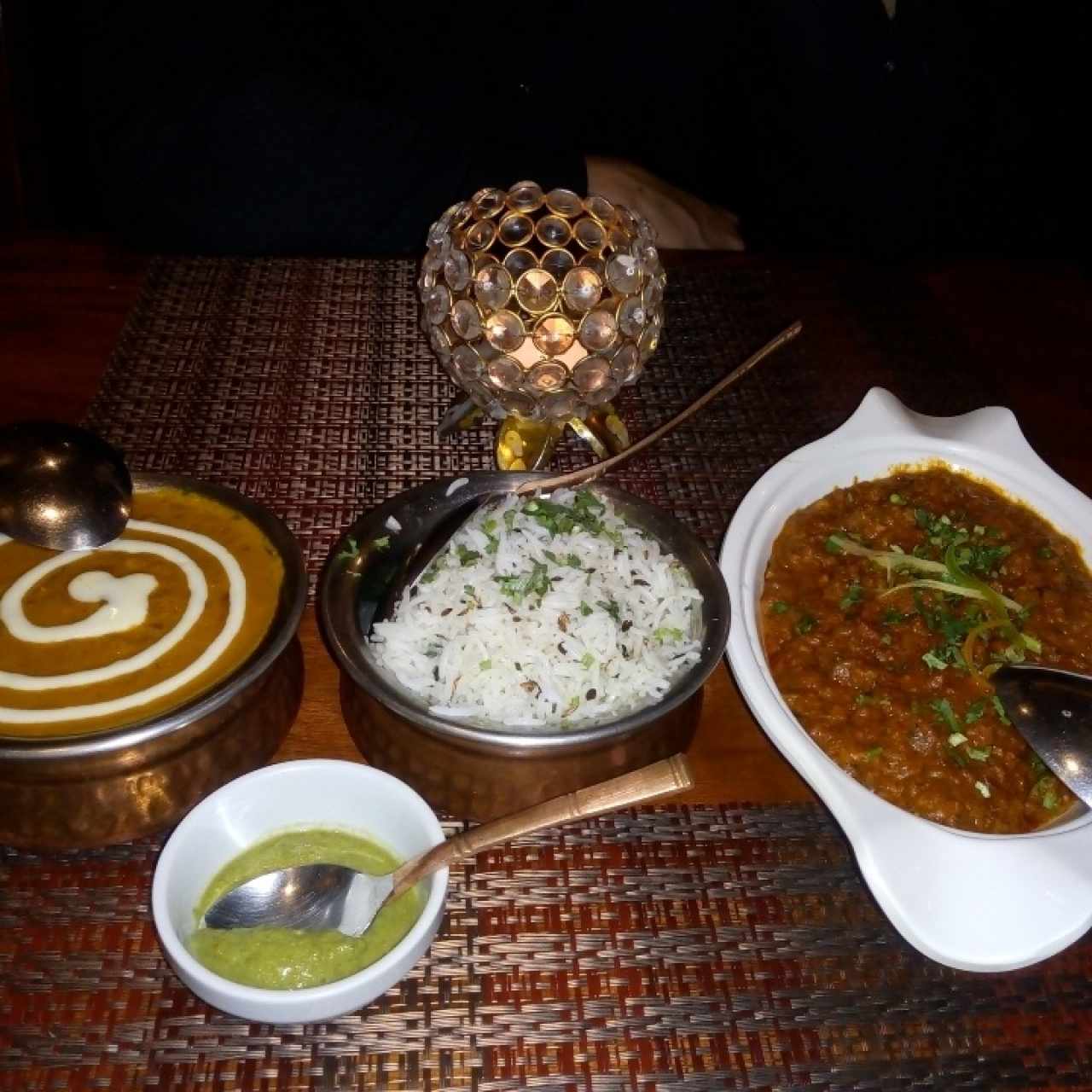 Mutton Korma, Jeera Rice y Rara Gosht