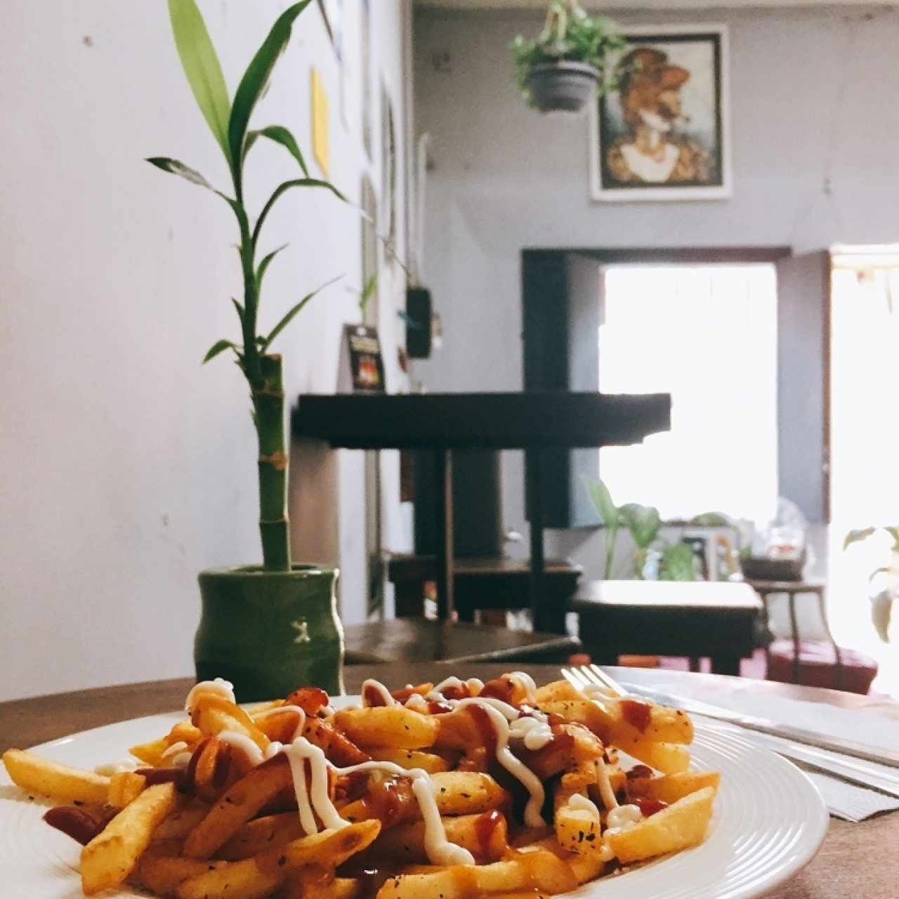 Papas fritas caras 