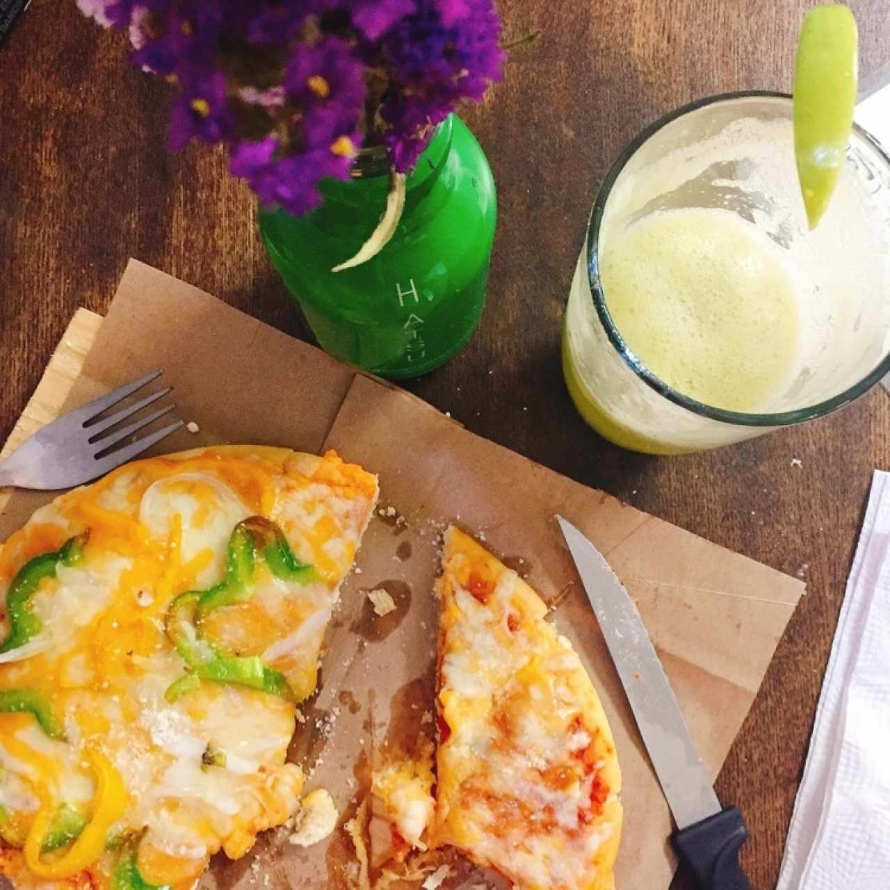pizza vegetariana & queso 