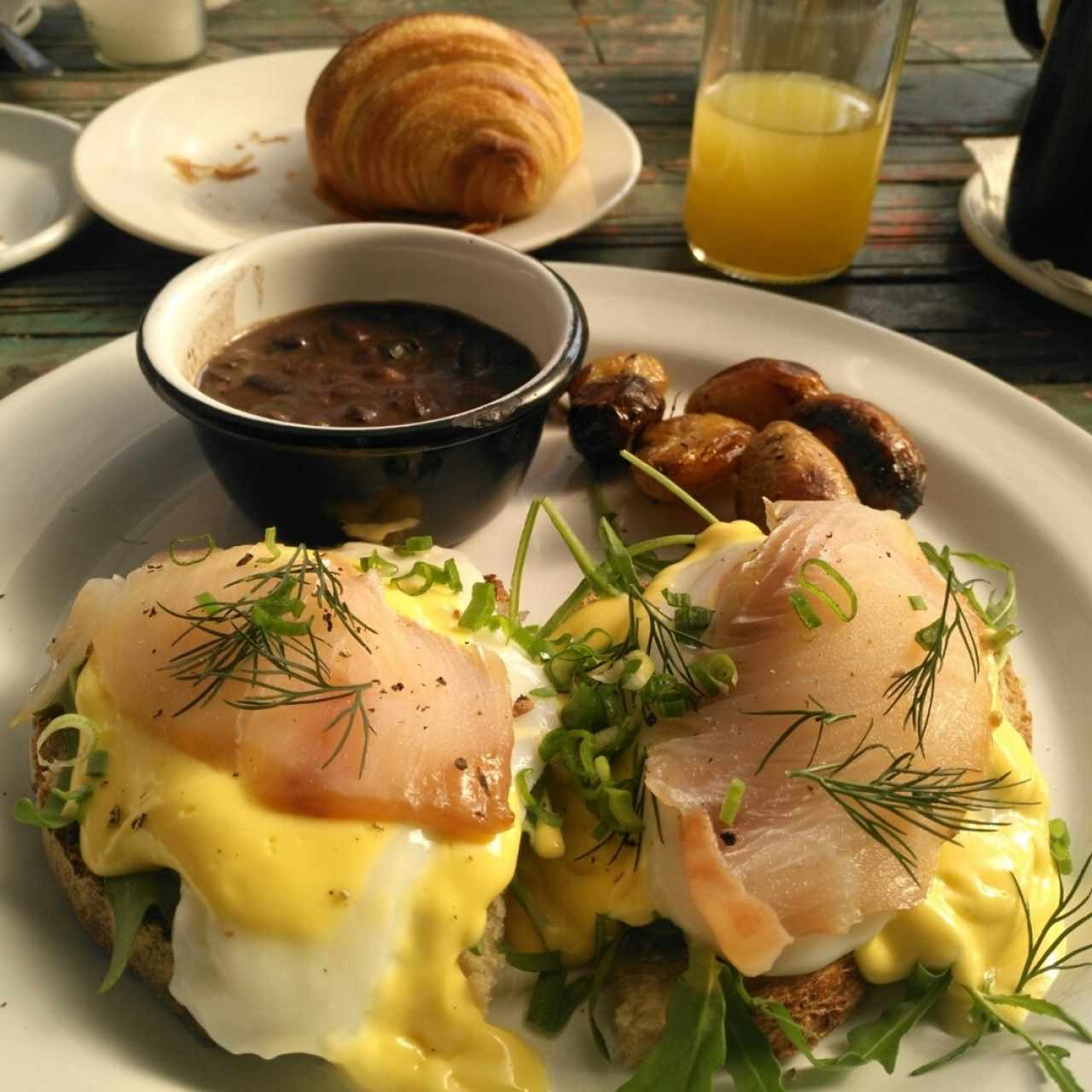 Huevos Benedictinos pescado ahumado