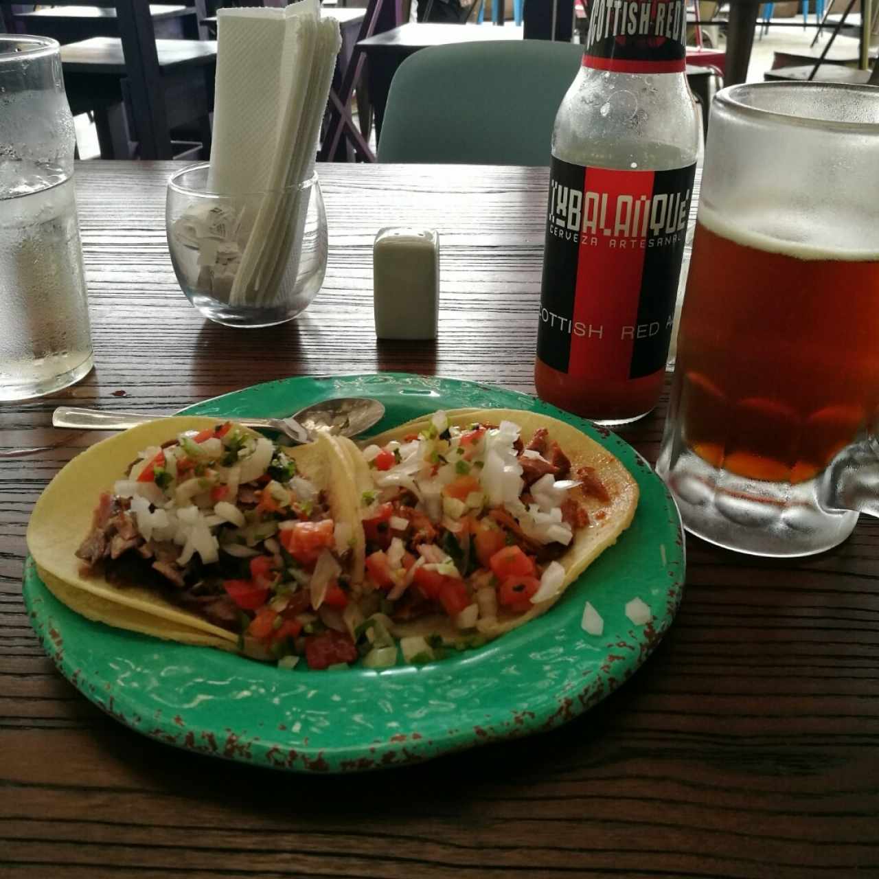 tacos al pastor ,+🍺