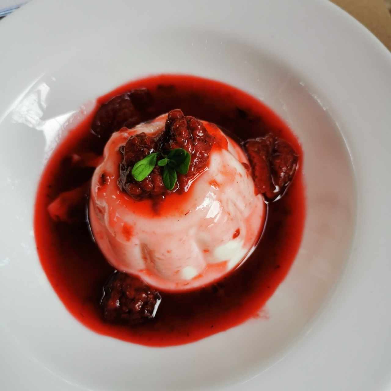Panacotta de fresa