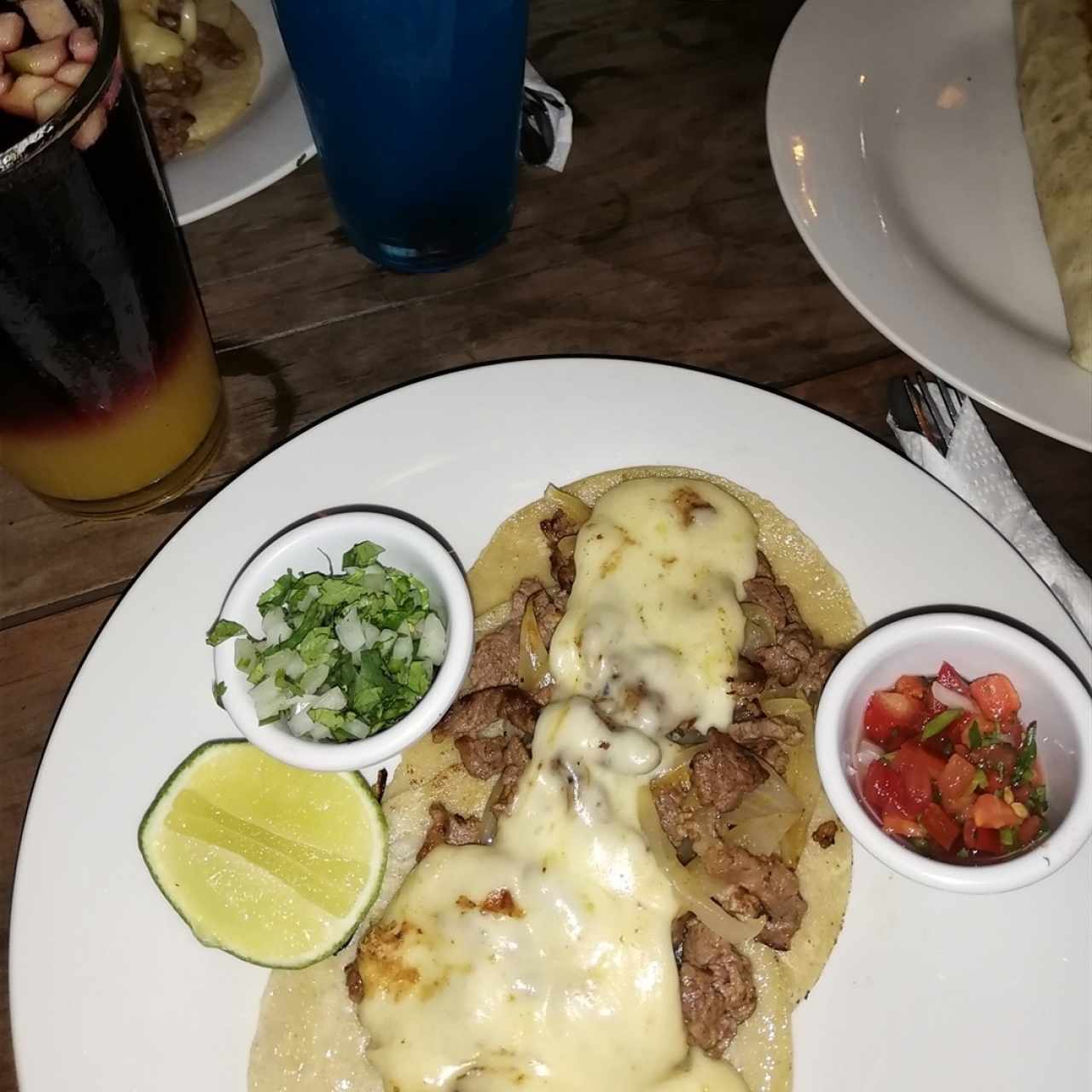 Tacos con queso 