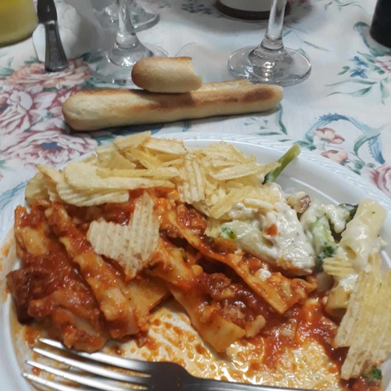 lasaña y pasta pollo con brócoli 