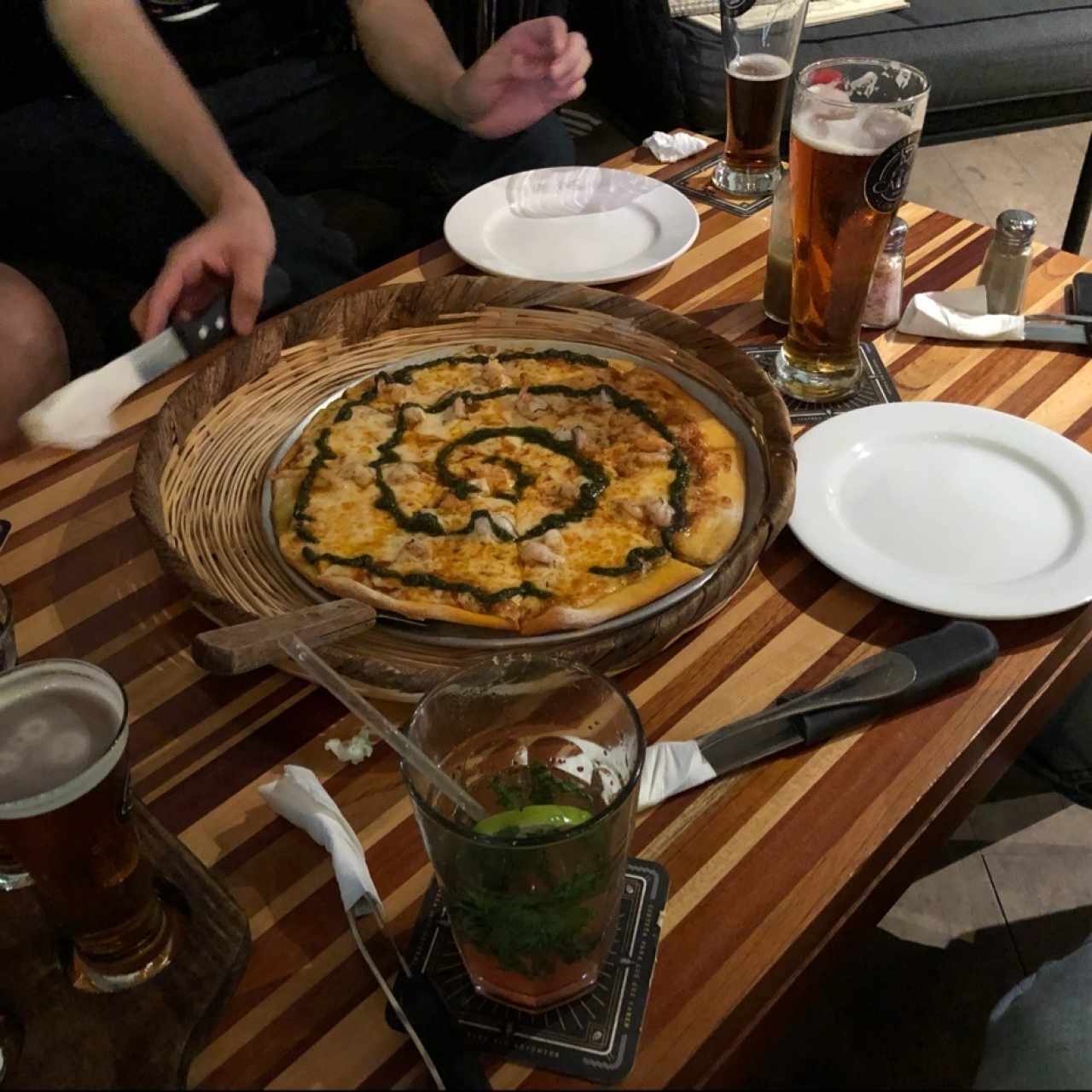 Pizzas - Camarón-Pesto