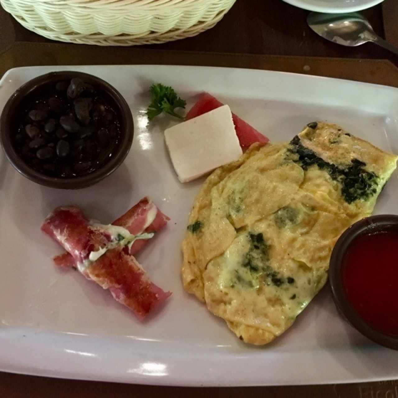 omelette de Espinaca 