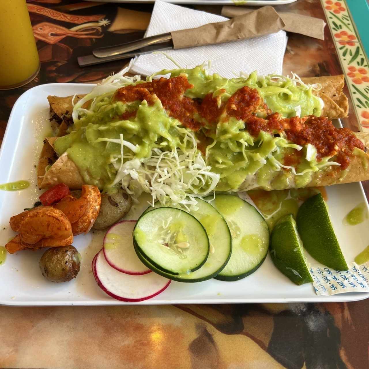 Flauta Pastor con Queso
