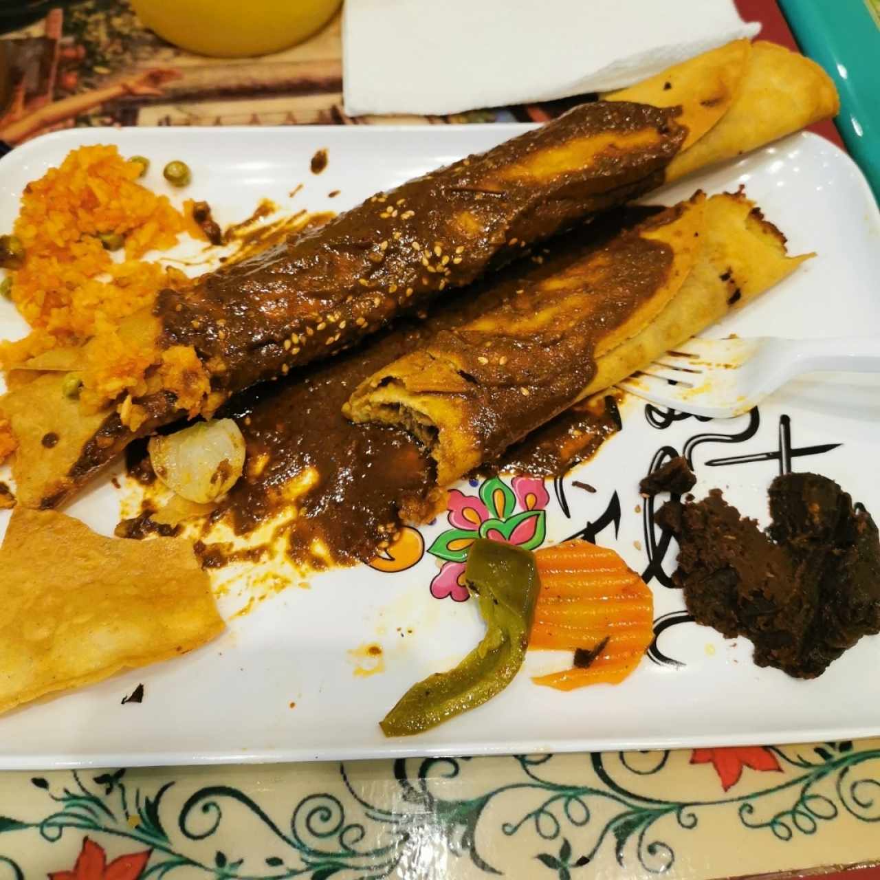 Flautas de Mole 