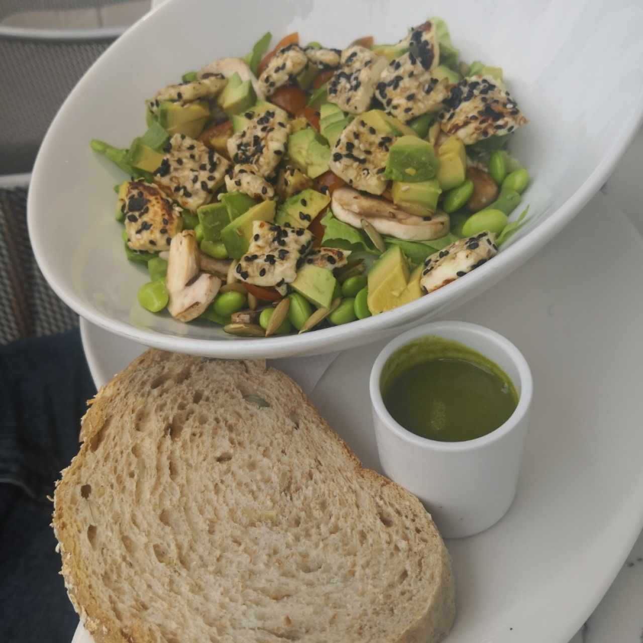 ensalada de queso panela asado