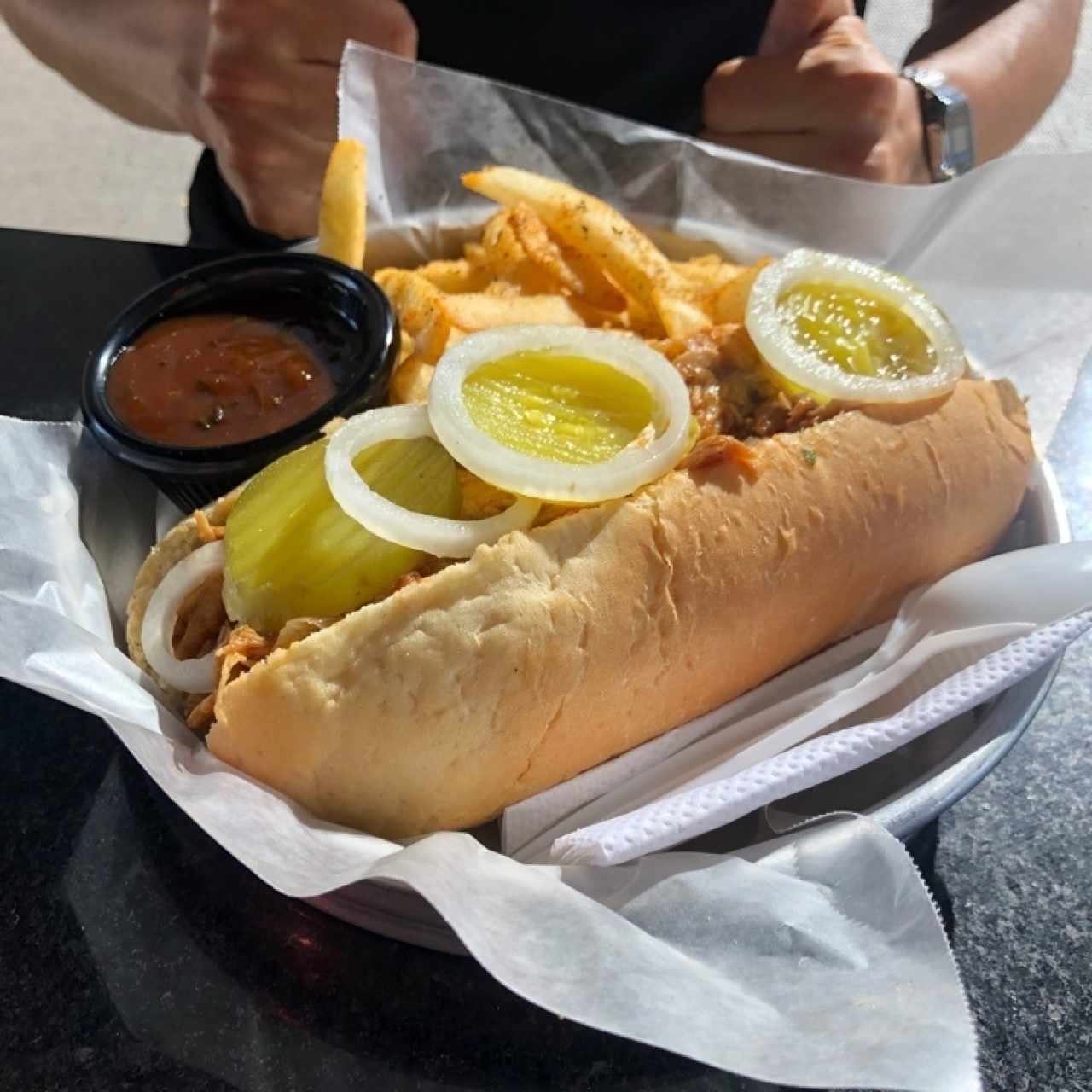 Añejo BBQ Pulled Pork Sándwich