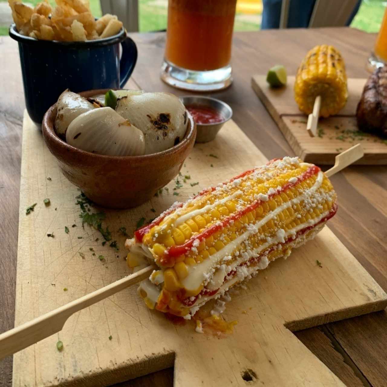 Porción de Elote Asado o Elote Loco