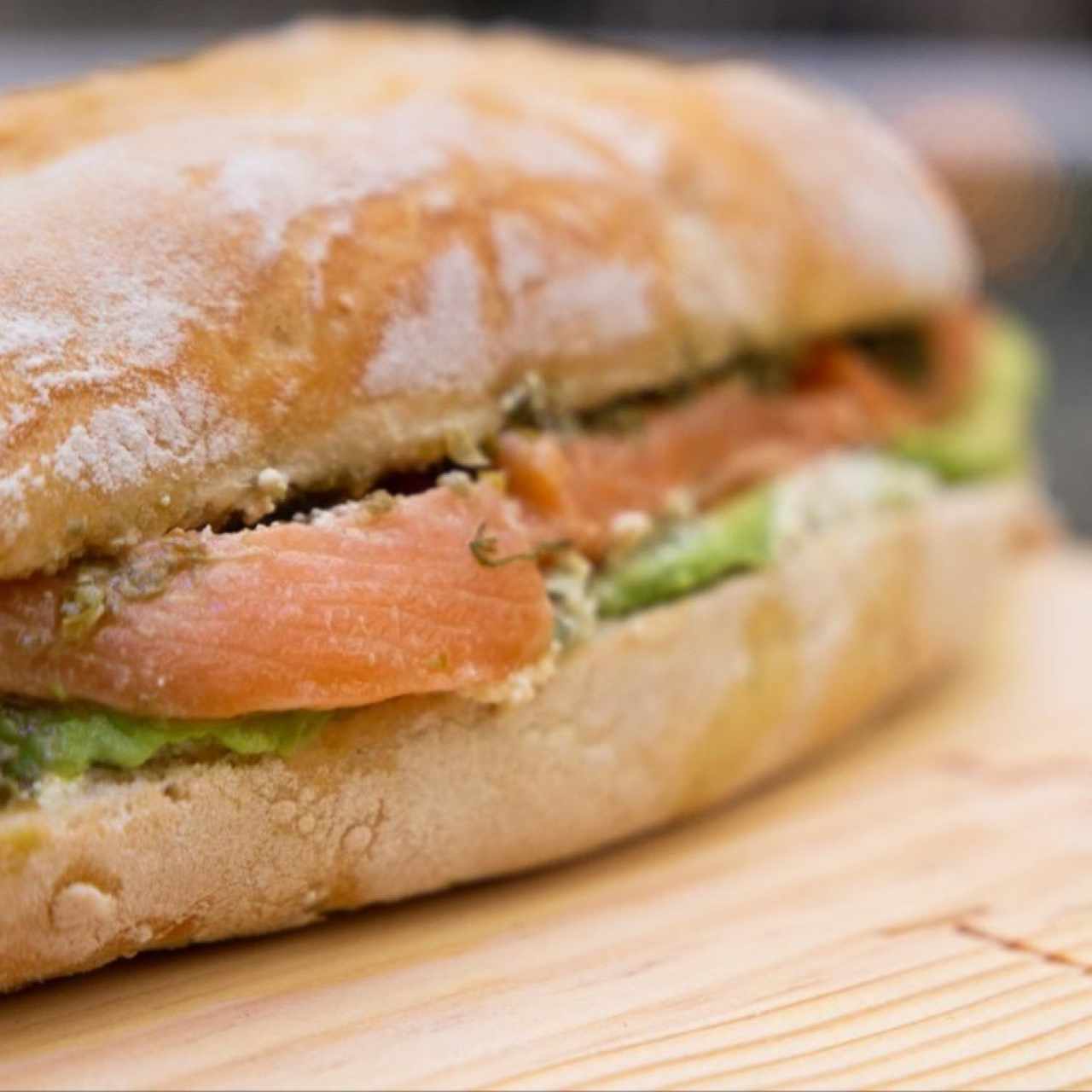 Bocadillo de salmón