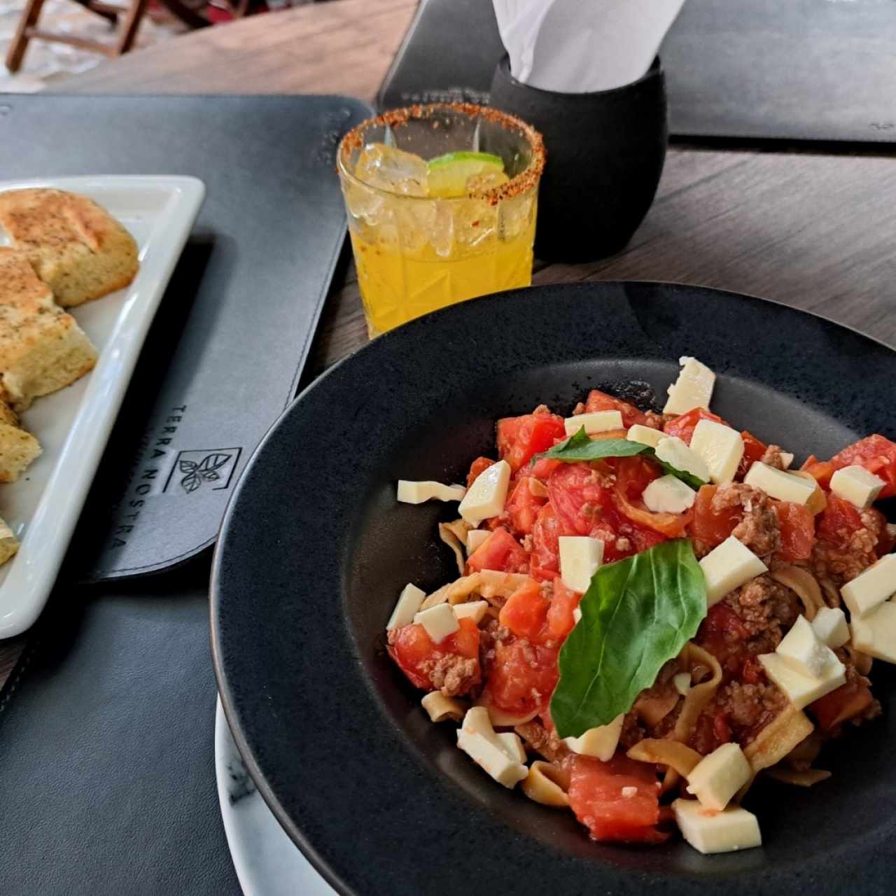 Fetuccini en salsa Marinara