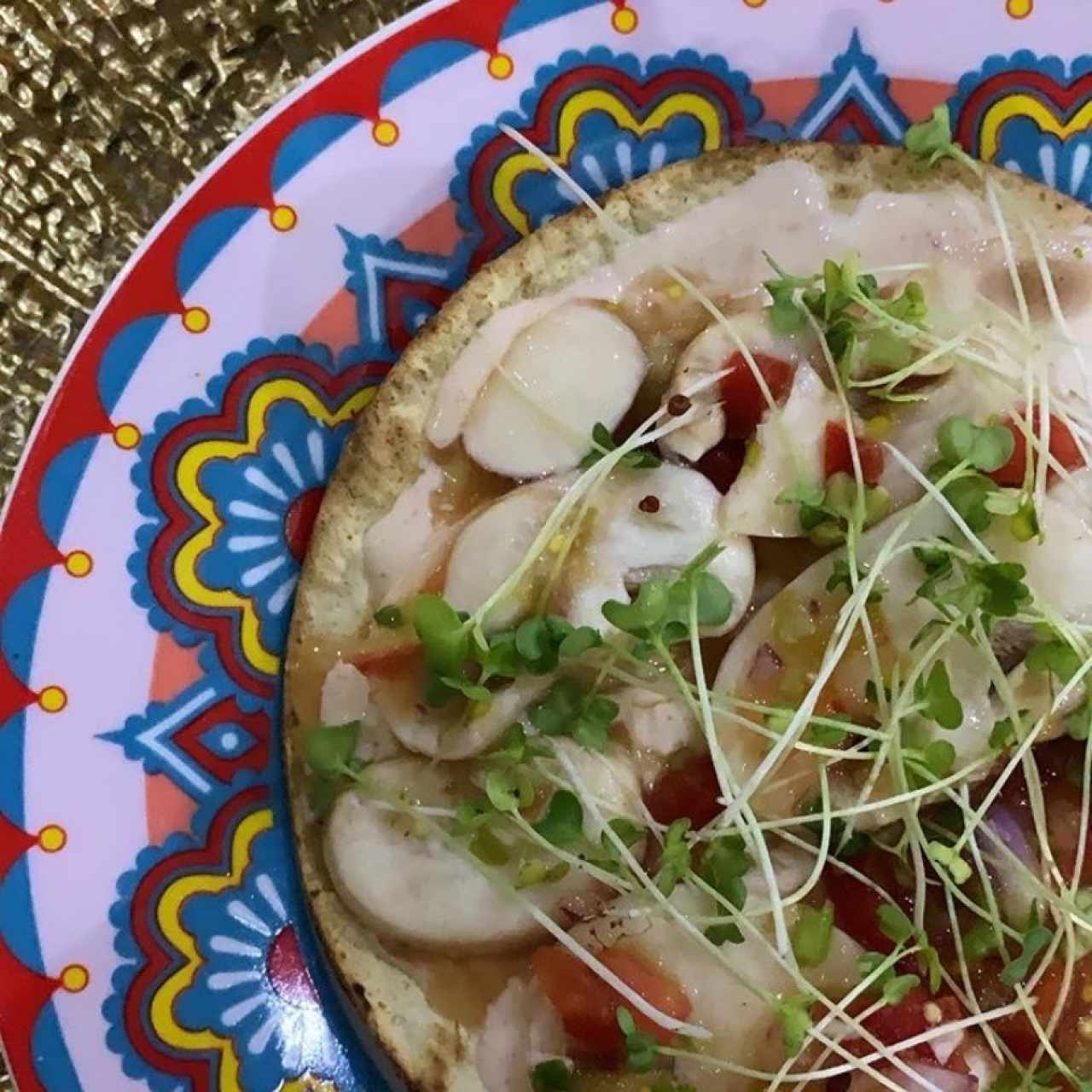 Tostada de Ceviche de Hongos