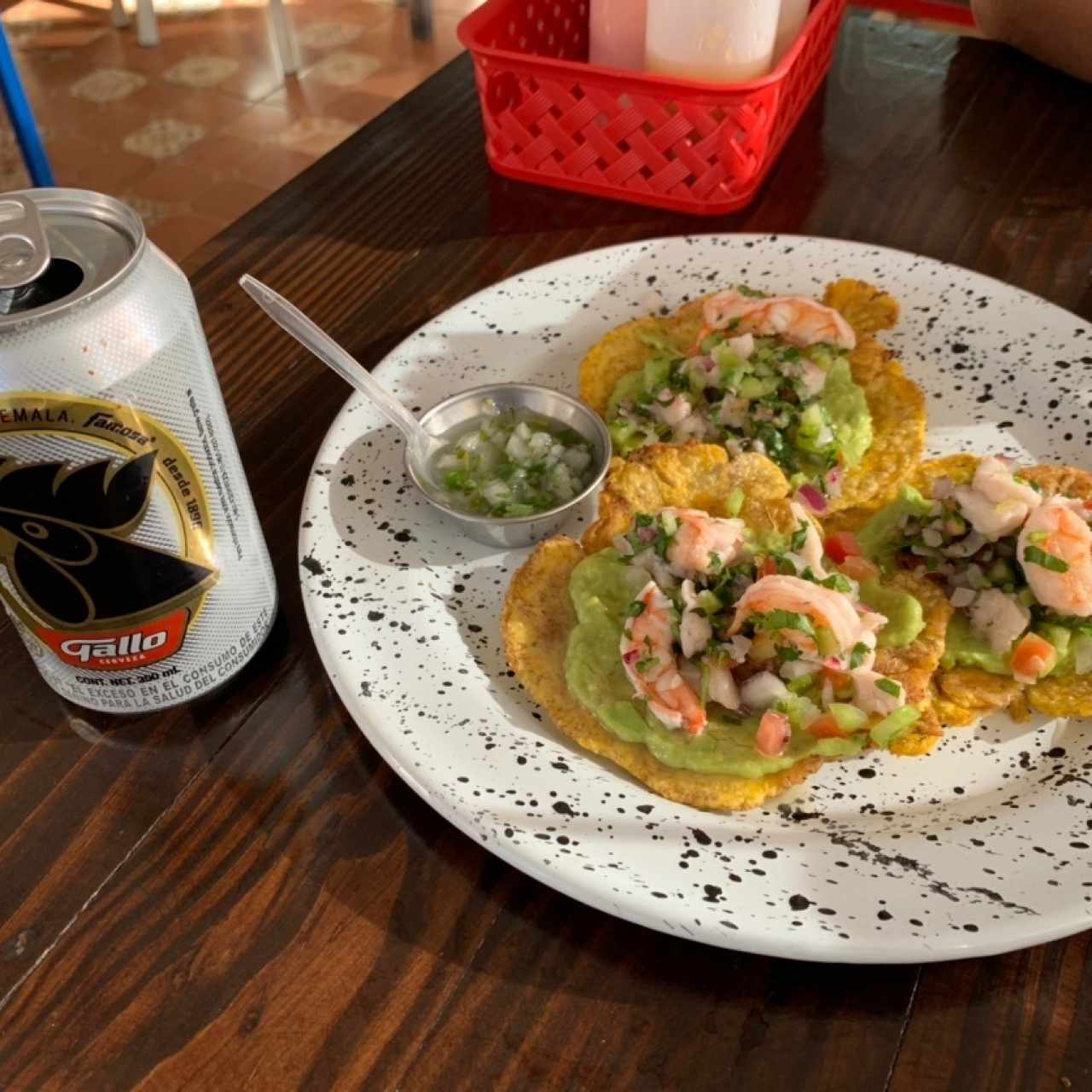 Entradas - Patacones con Ceviche