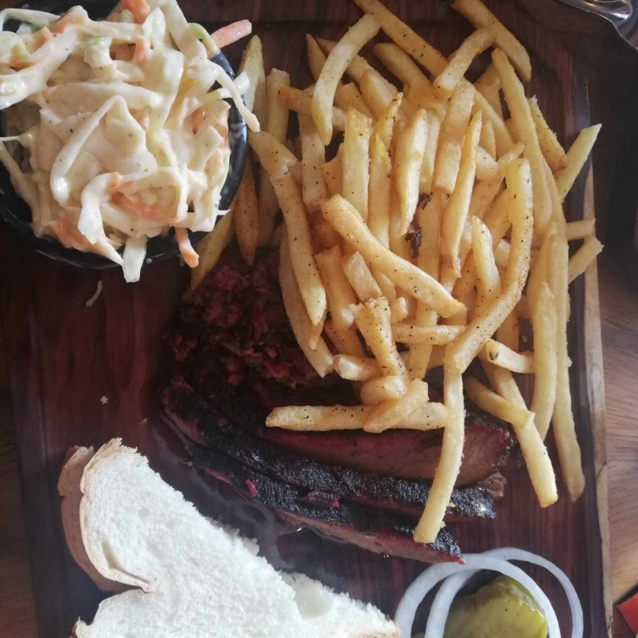 3 meat plate - doble brisket y carne trozada
