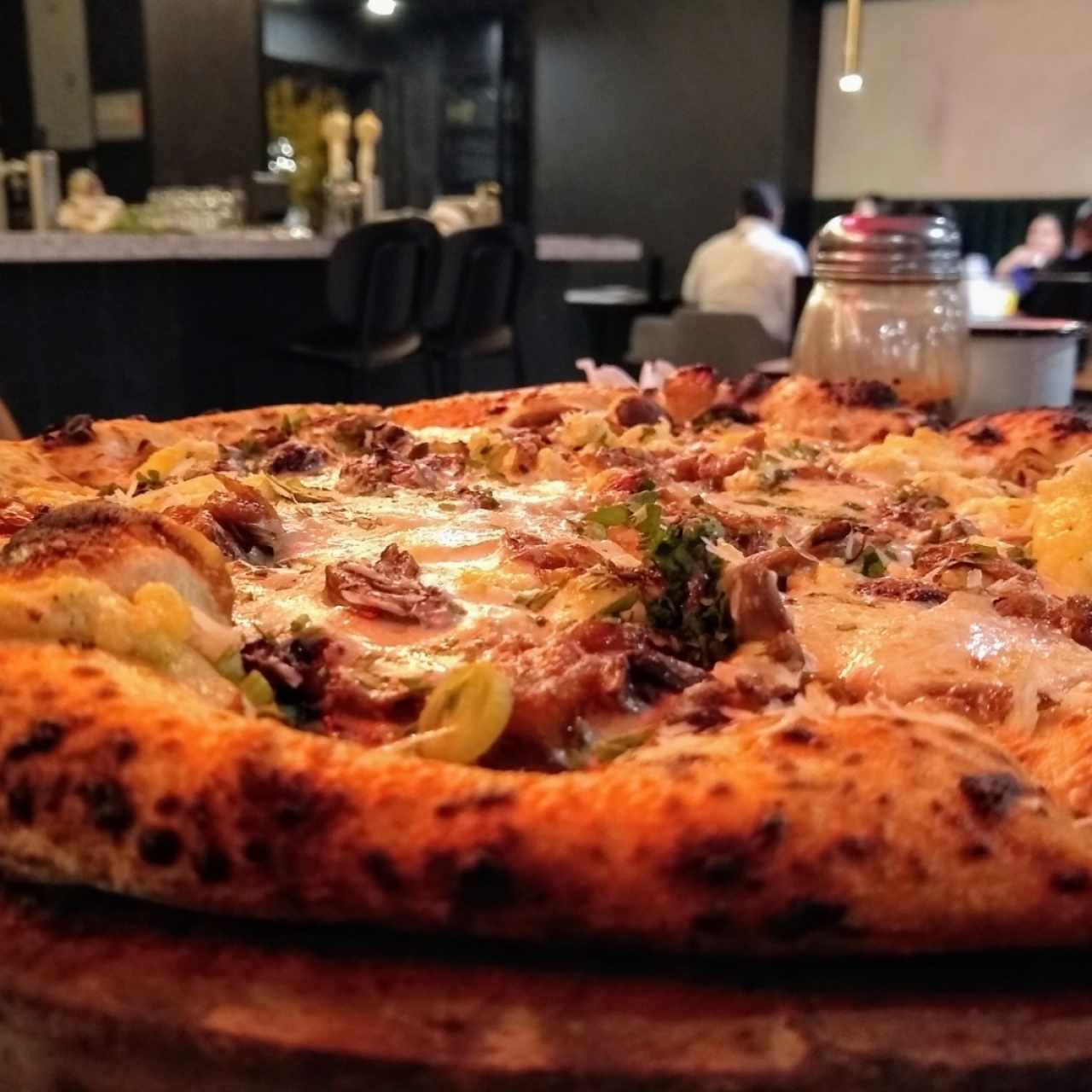 Pizza setas con ajo