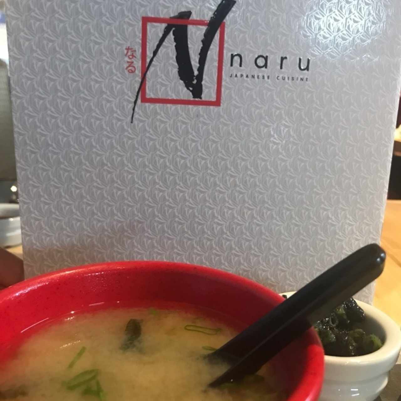 sopa de pescado de cortesia con ejotes dulces