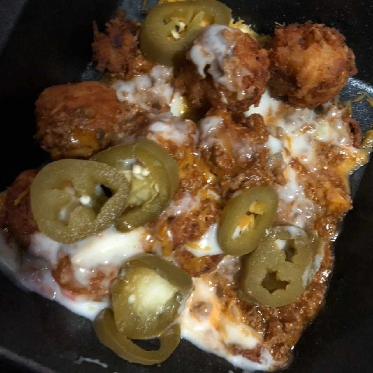 Loaded bacon cheddar tots