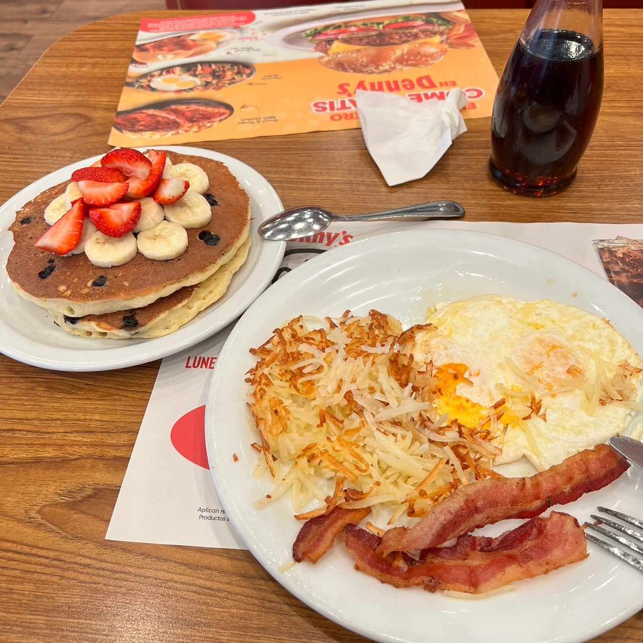 Double Berry Banana Pancake Breakfast