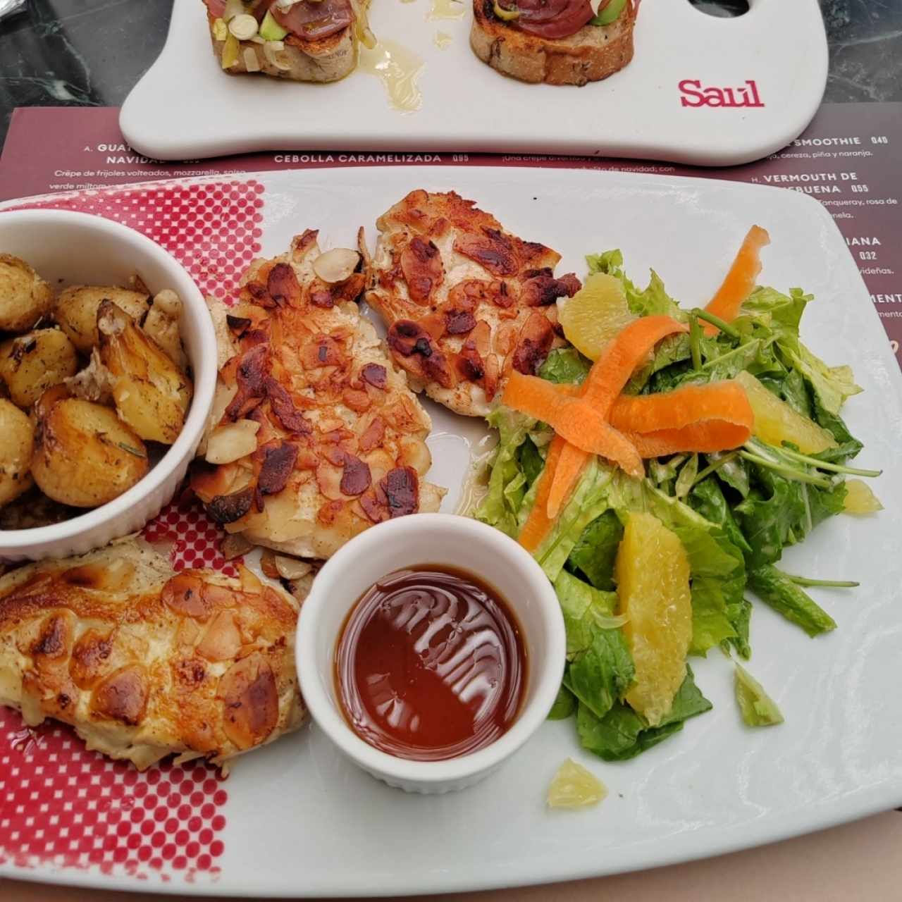 Pollo con almemdras