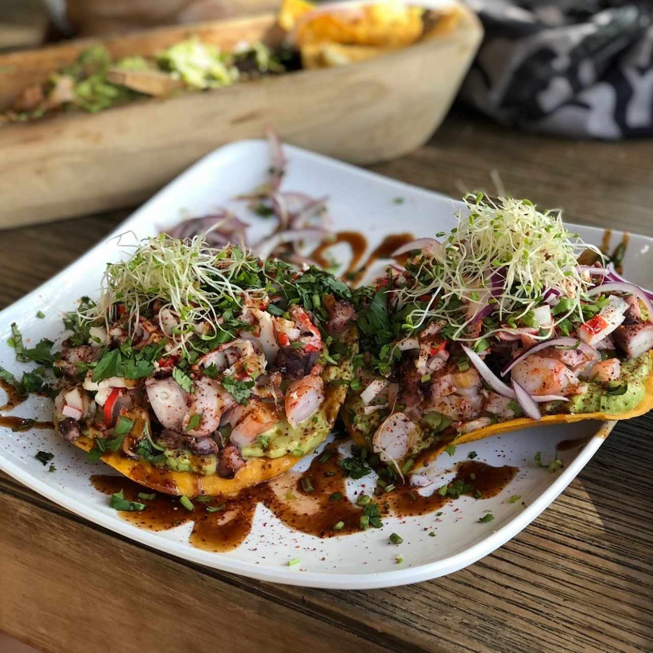 Tostadas de camarón