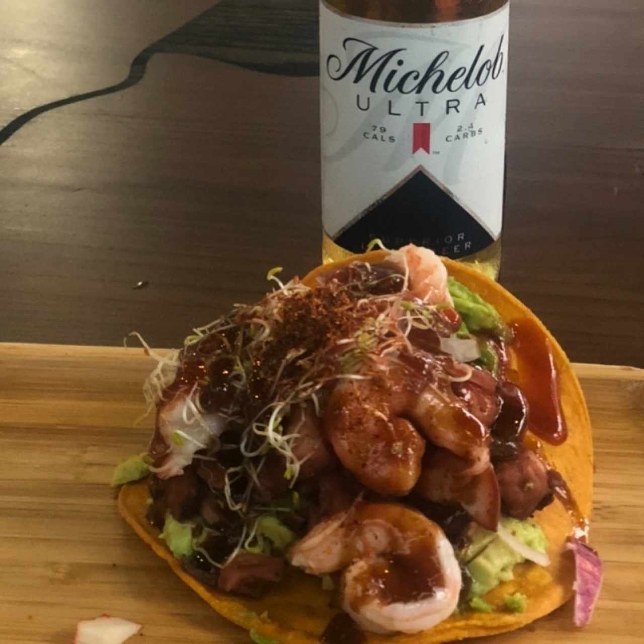 Tostada de camarón 