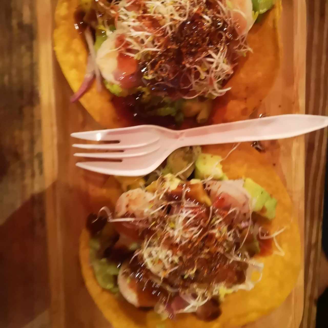 Tostadas de camarón 