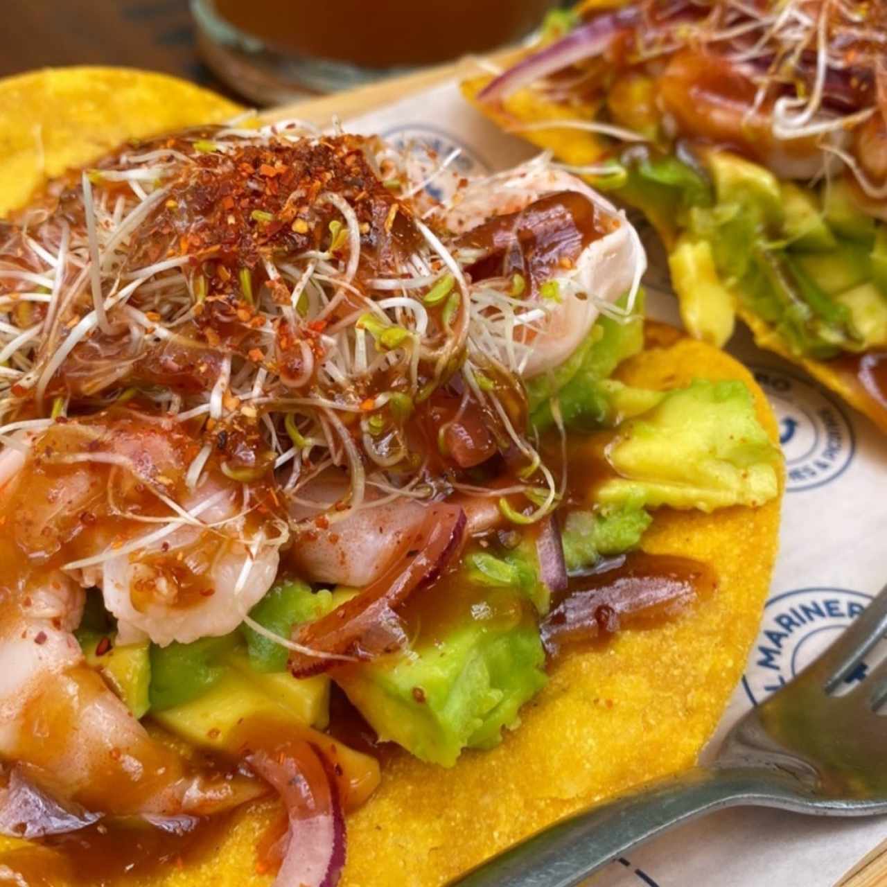 tostadas de camarón 
