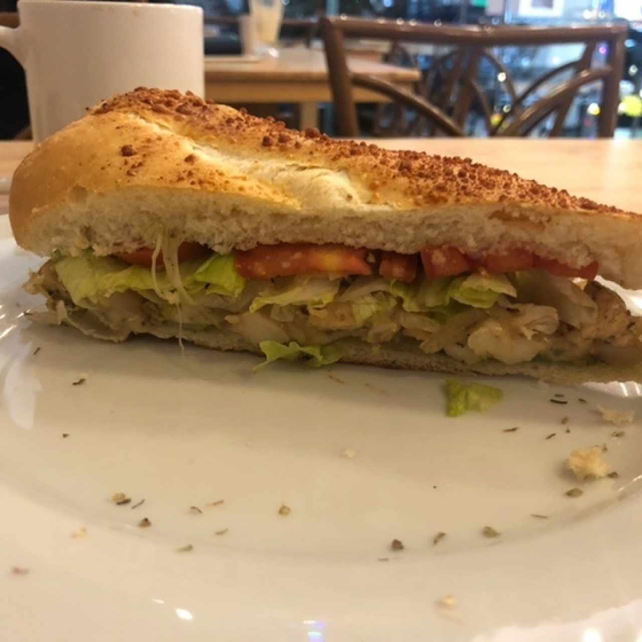 Emparedado La Cresenta (la mitad porque me comí la otra)