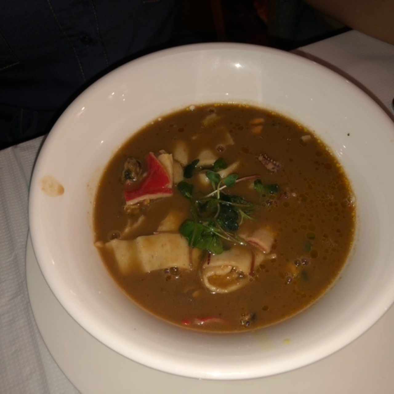 crema de mariscos