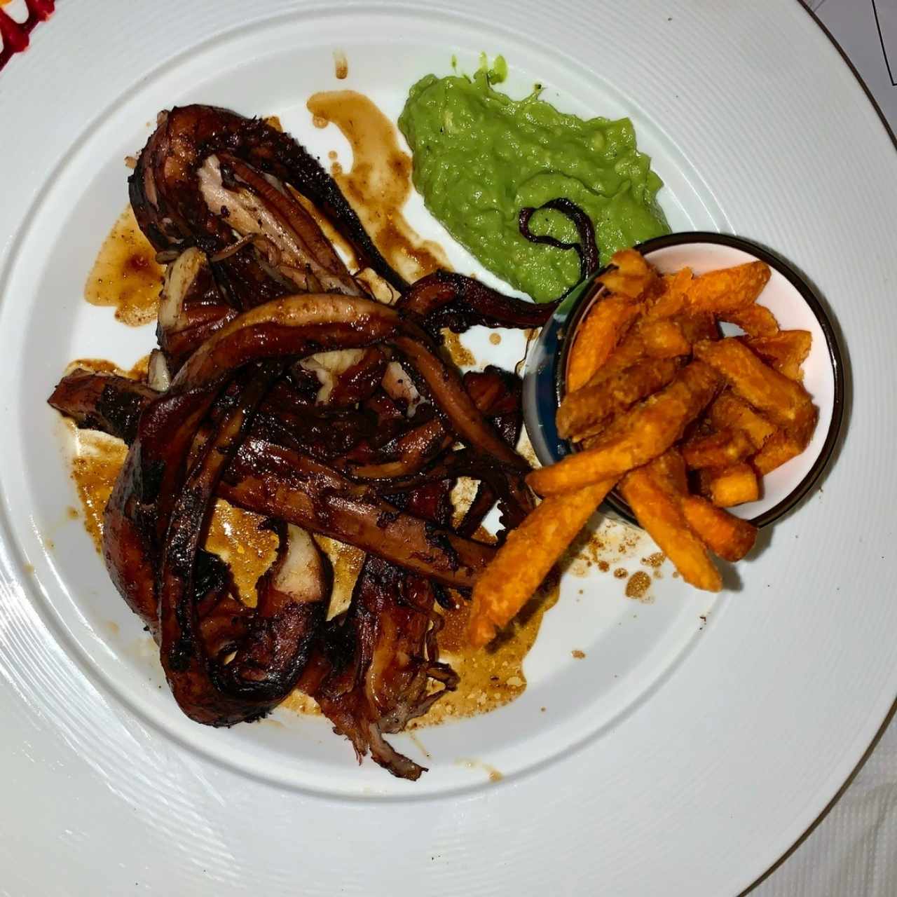 Pulpo con salsa barbacoa asiática