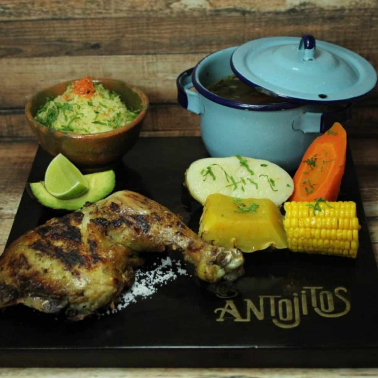 Cocido de pollo a la parrilla
