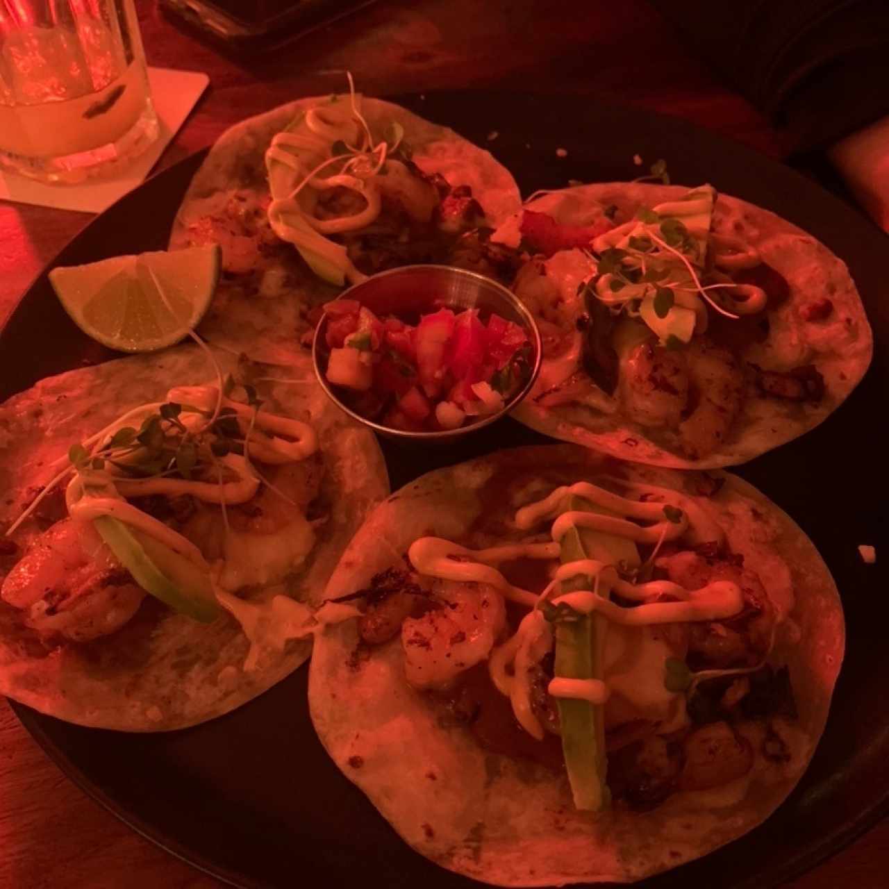 tacos de camarón