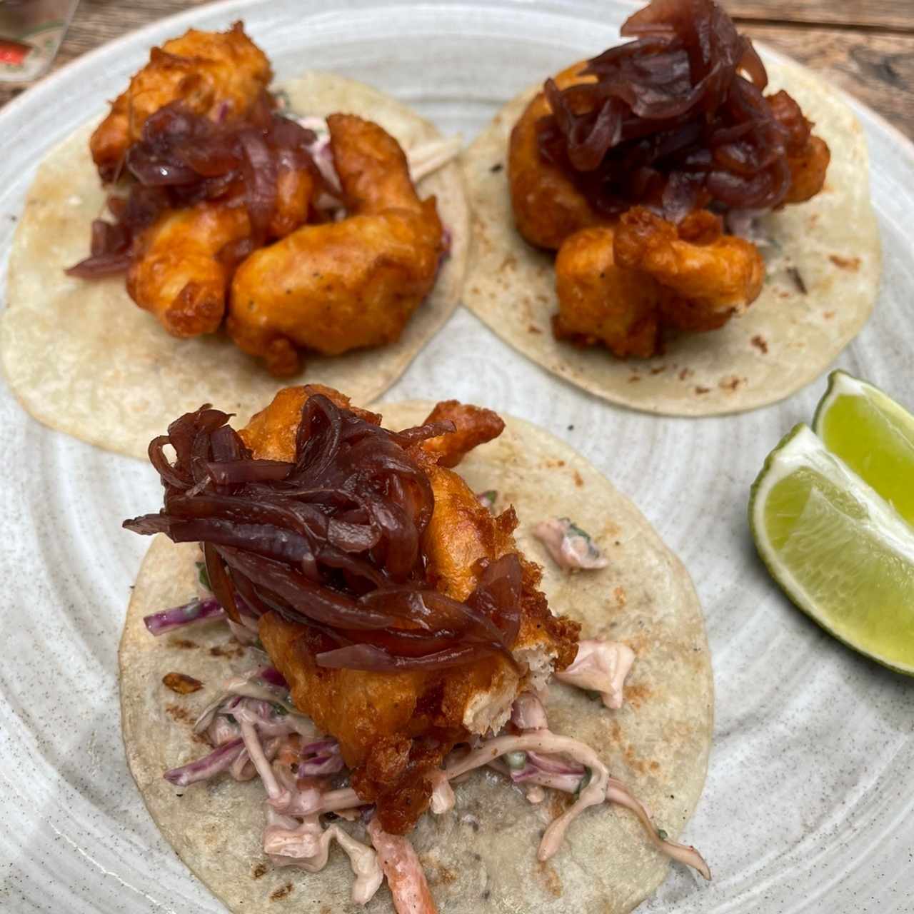 Tacos de Camarones con Coco