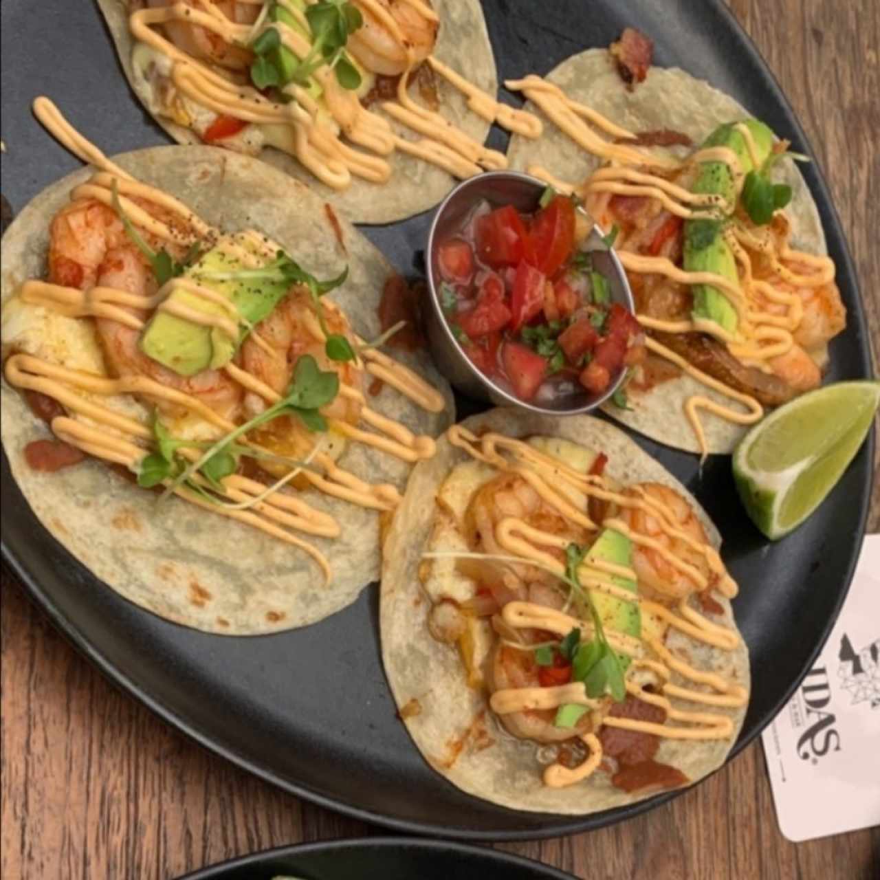 Tacos de camarón 