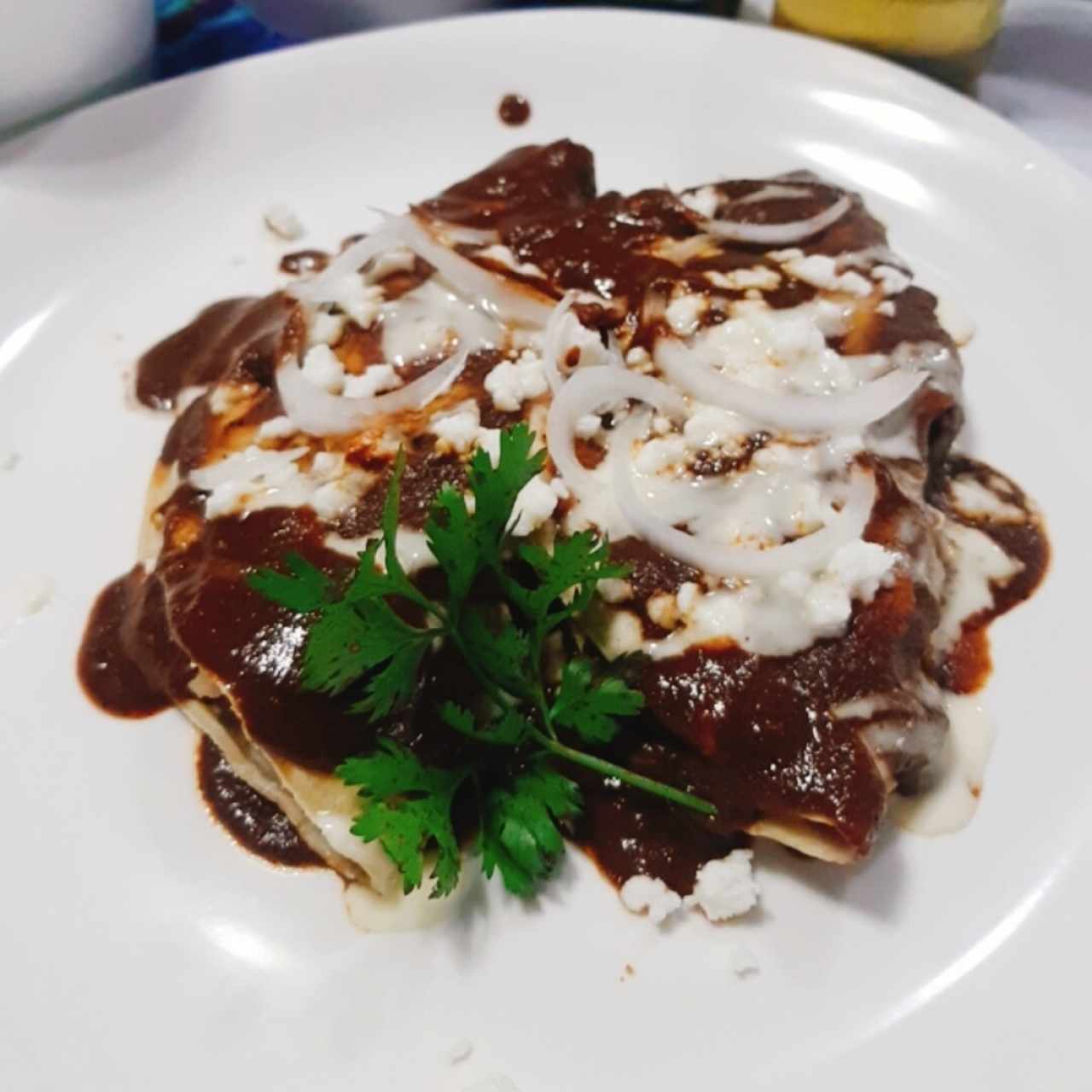Enchiladas en Mole Poblano (Porción Familiar para 4)