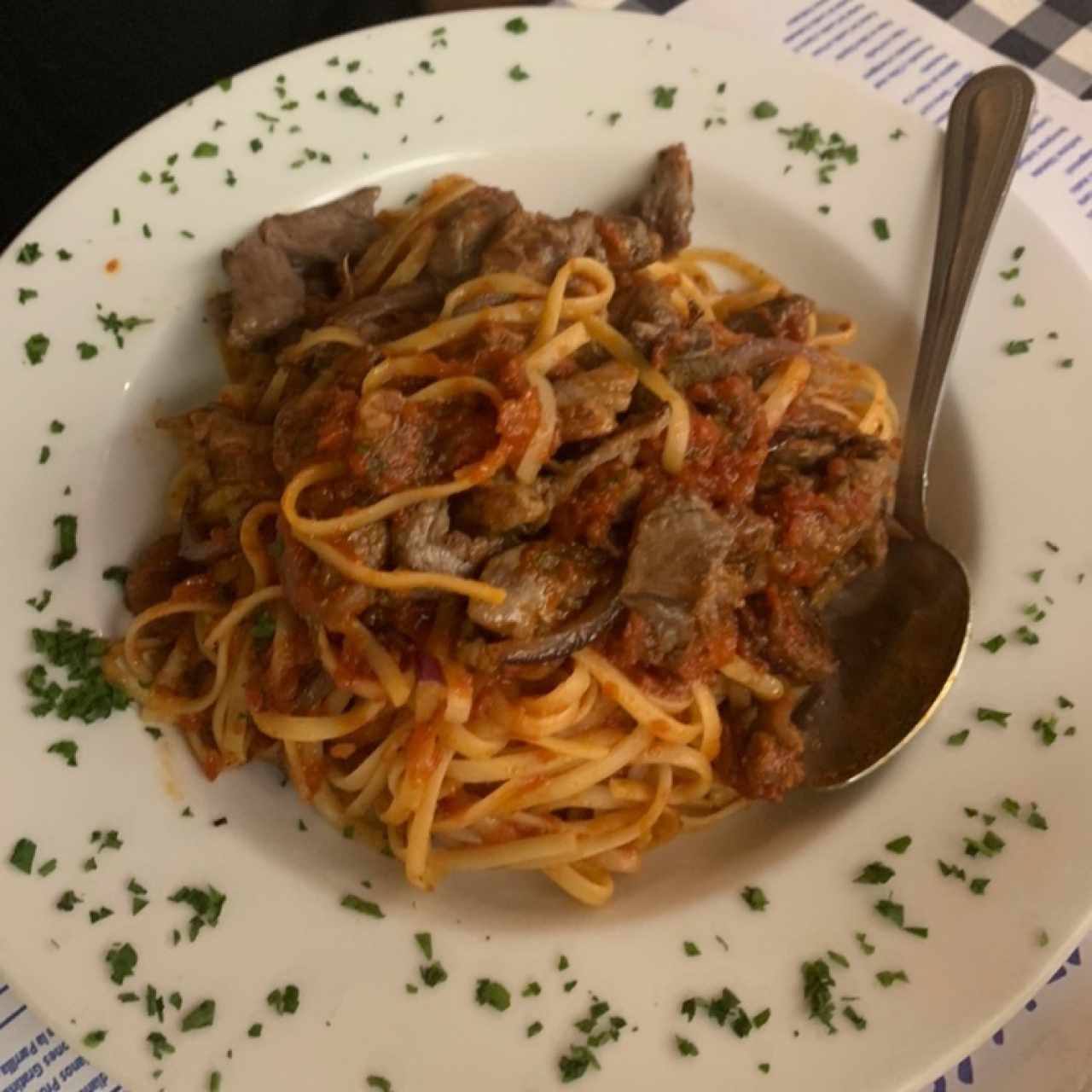 Pasta con cordero