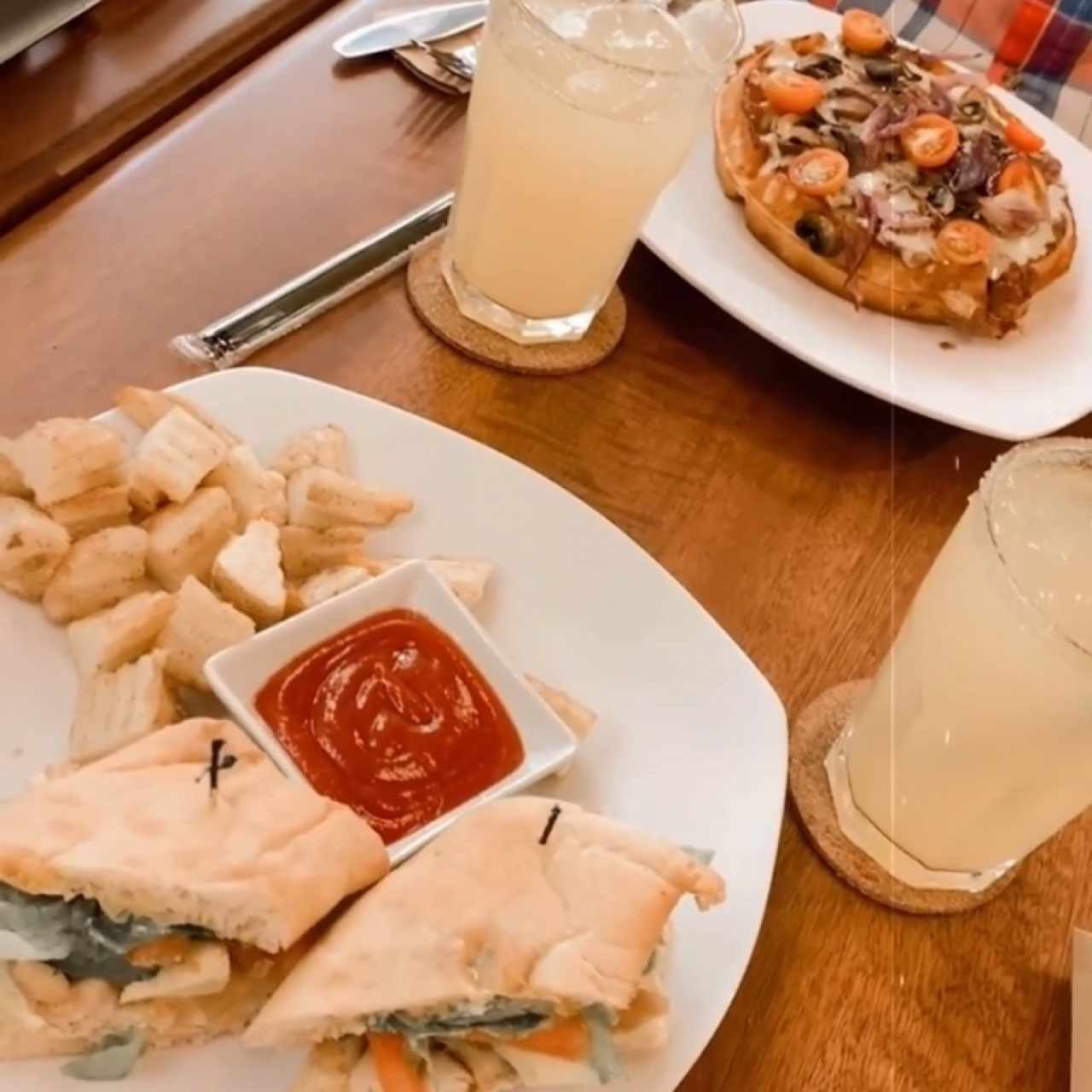 Waffle Veggie & Chicken Chipotle Panini